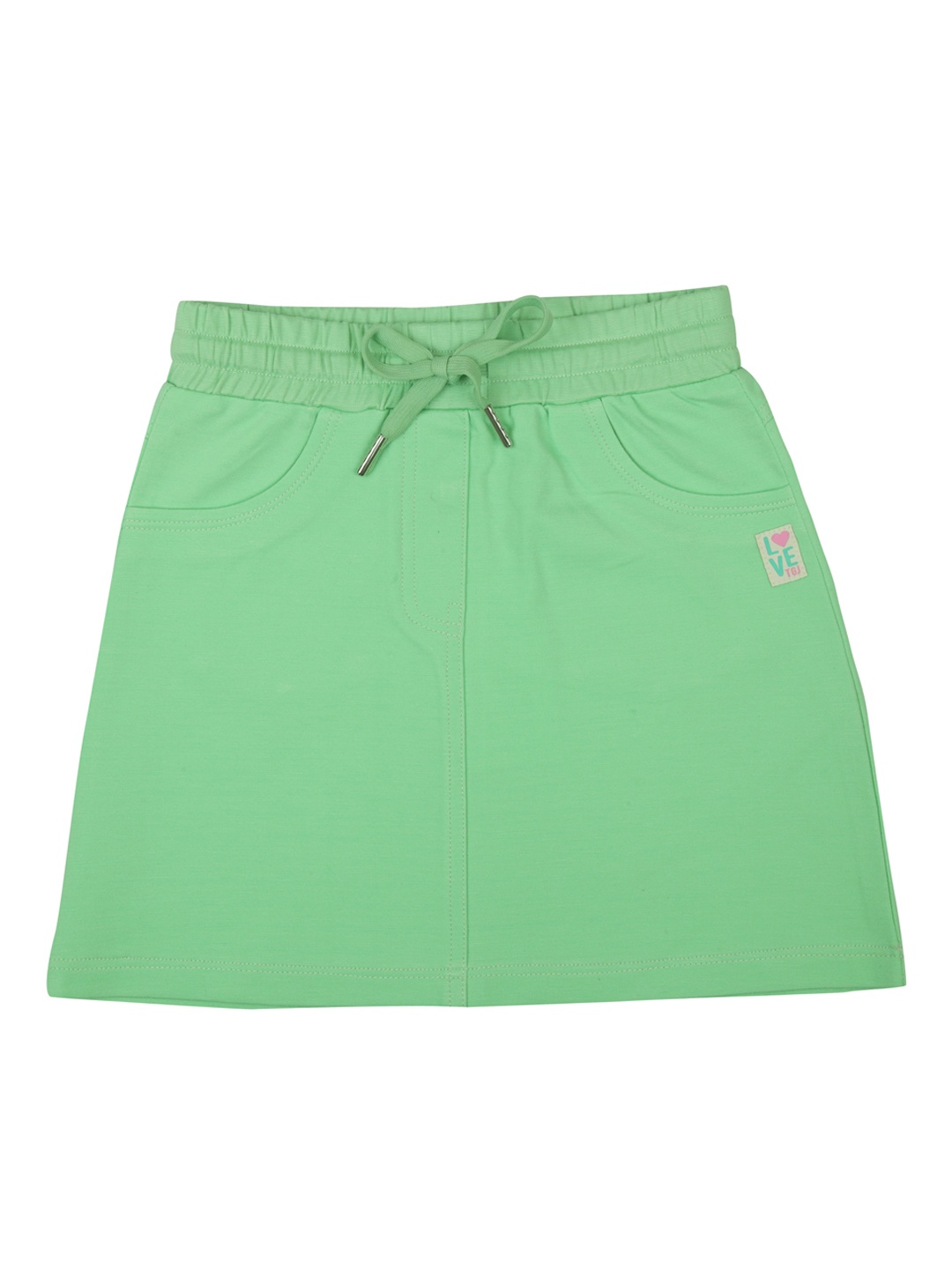 

Tiny Girl Girls Green Solid A-Line Skirt