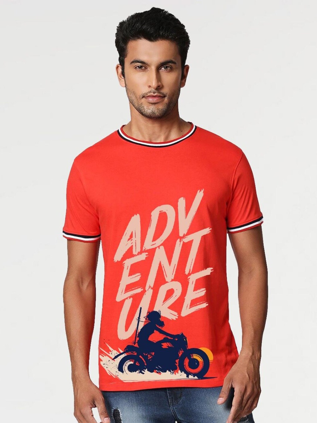 

Bewakoof Men Red Typography Printed T-shirt
