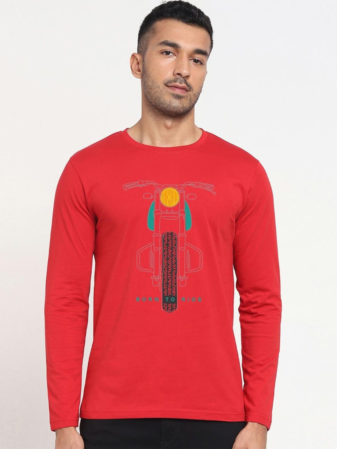 

Bewakoof Men Red Printed T-shirt
