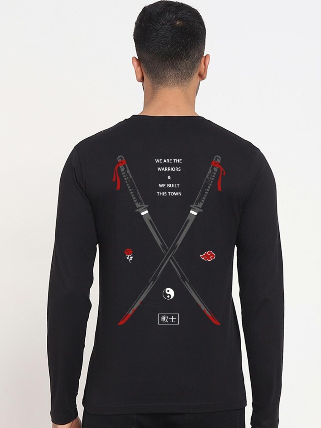 

Bewakoof Men's Black Warriors Graphic Printed T-shirt