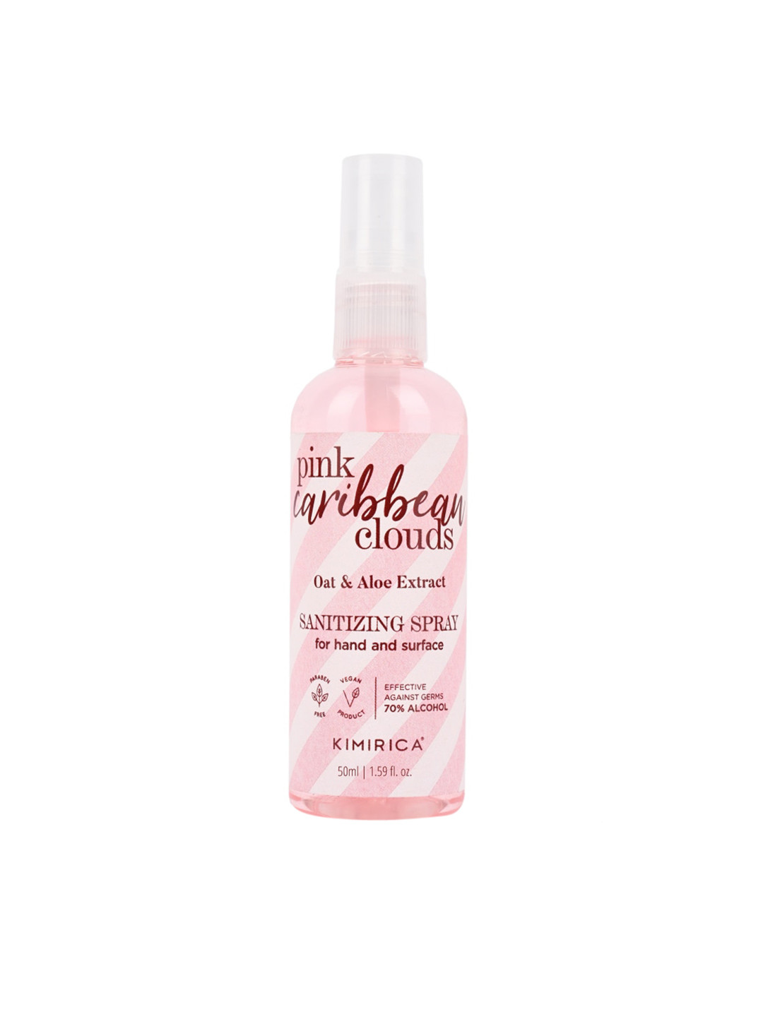 

Kimirica Pink Caribbean Clouds Pocket Hand Sanitizer Gel with Goodness of Vitamin E - 60ml, White