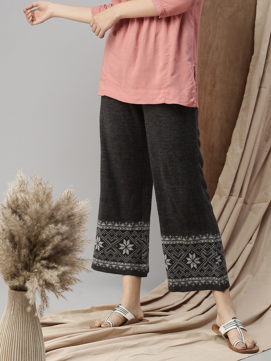 

De Moza Women Grey Palazzos