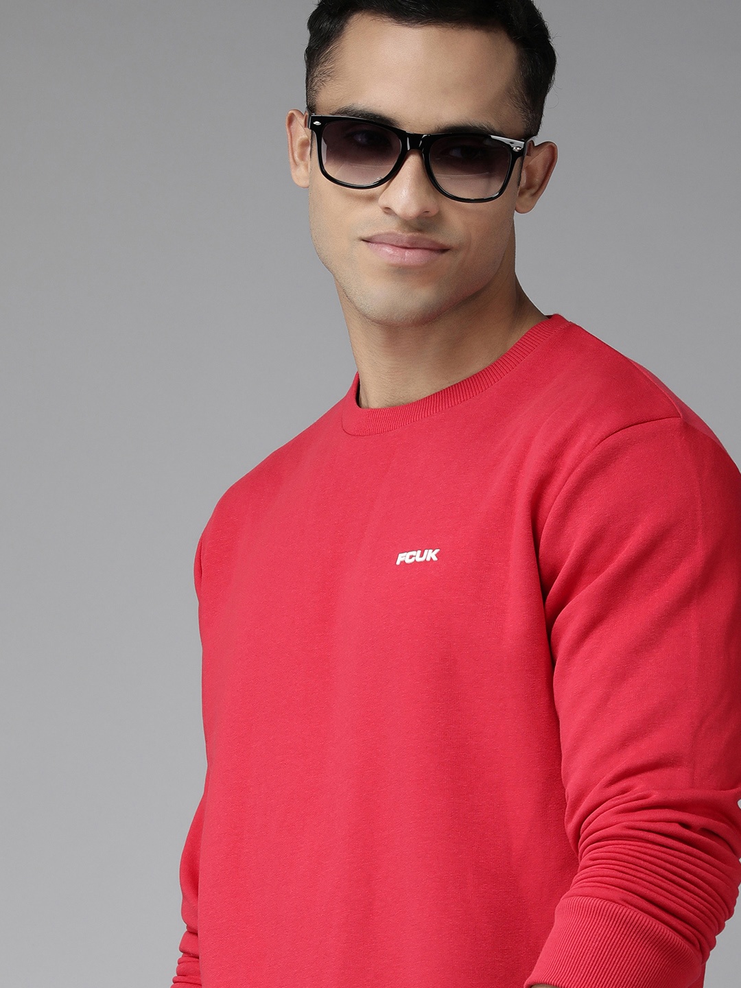 

French Connection Men Red Sweatshirt