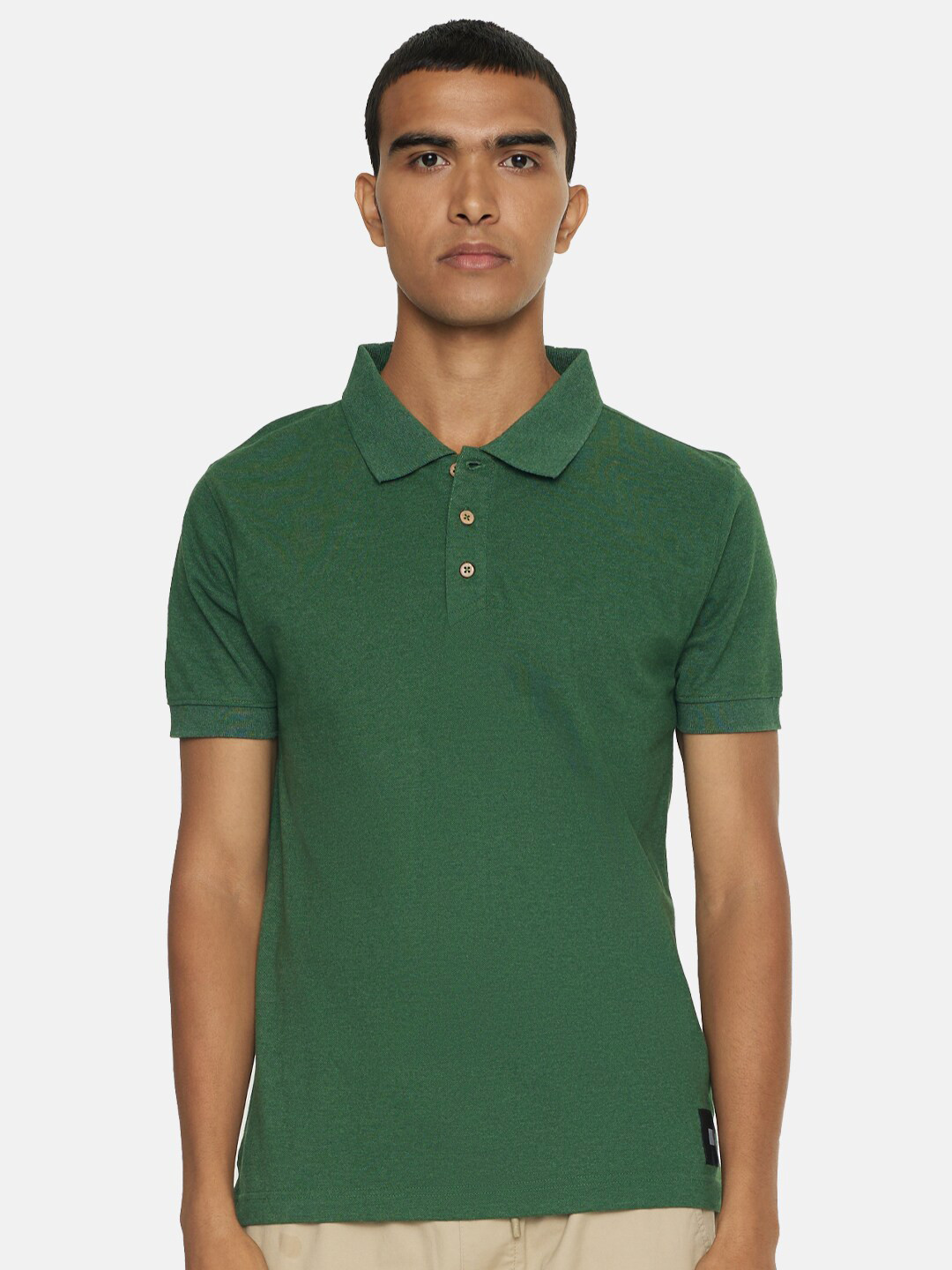 

SMUGGLERZ INC Men Green Polo Collar T-shirt