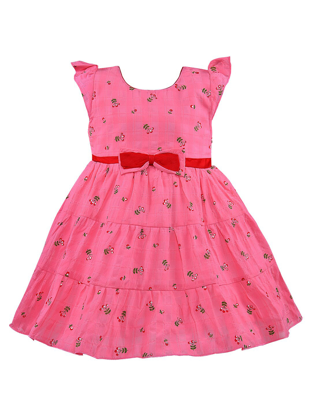 

Wish Karo Pink Georgette Dress