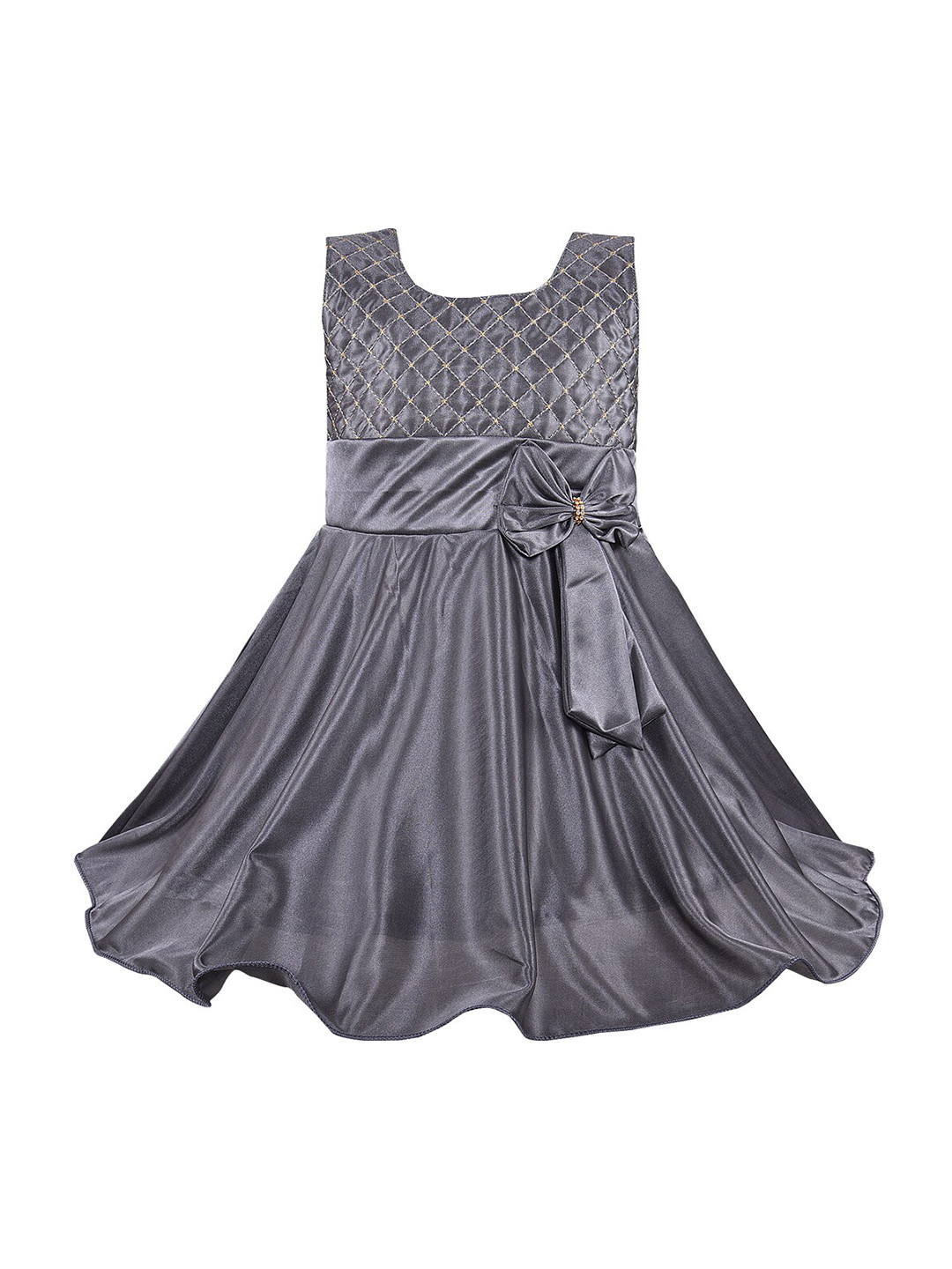 

Wish Karo Grey Satin Dress