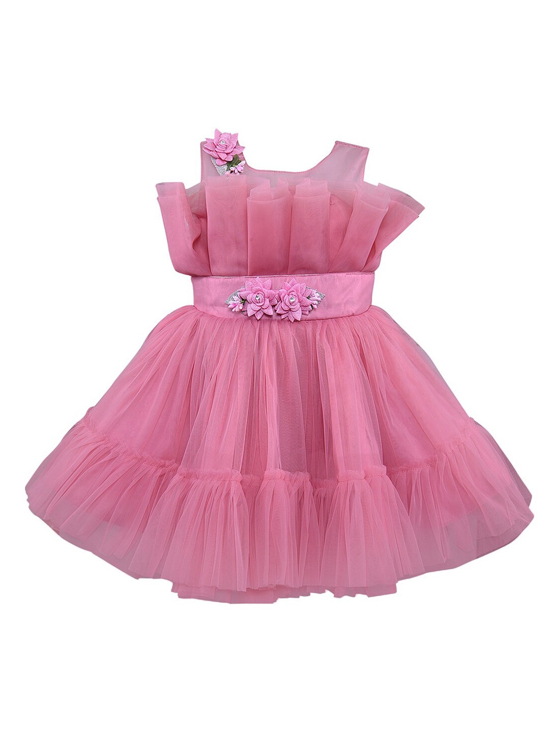 

Wish Karo Pink Net Dress