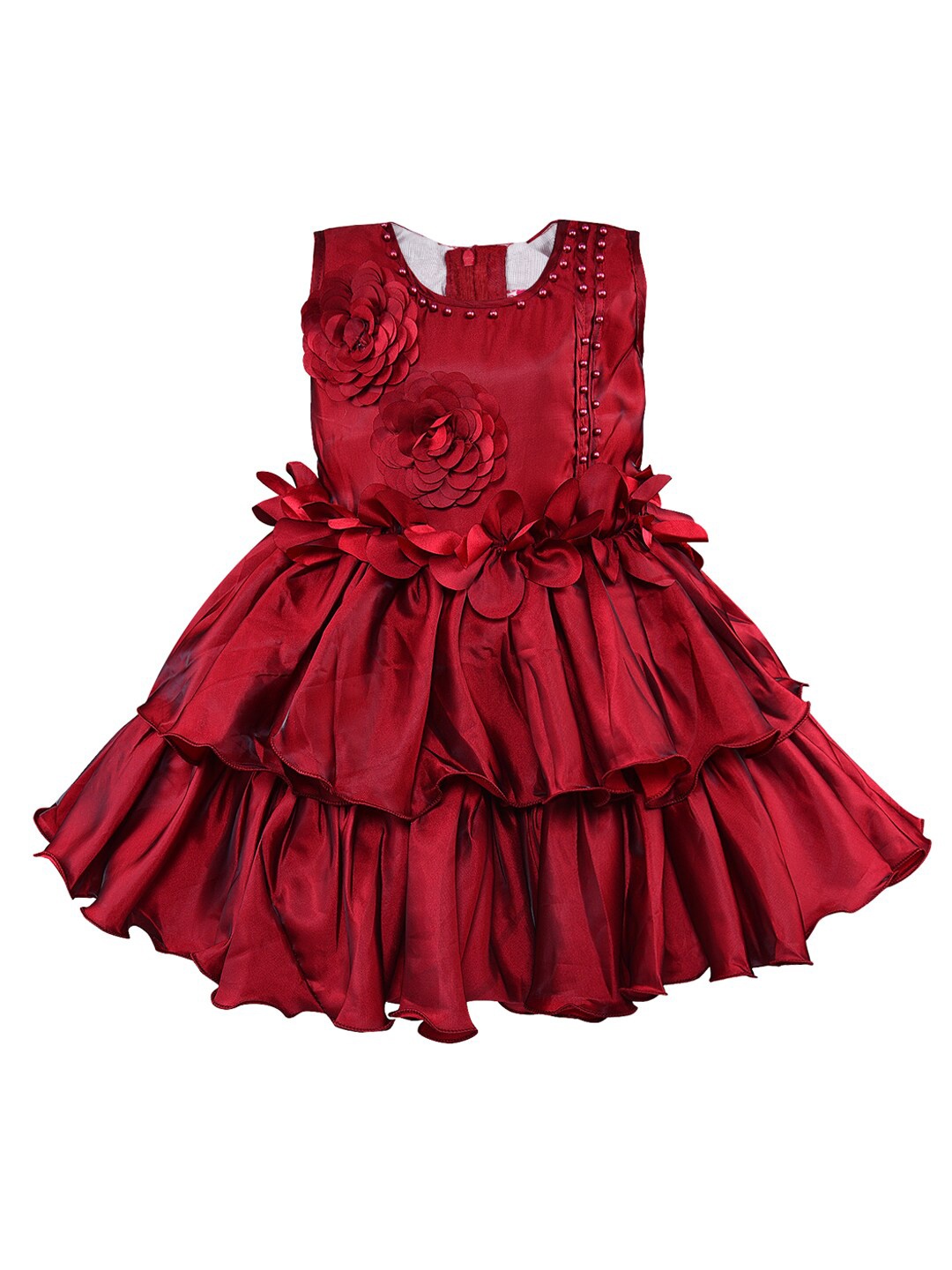 

Wish Karo Maroon Satin Dress