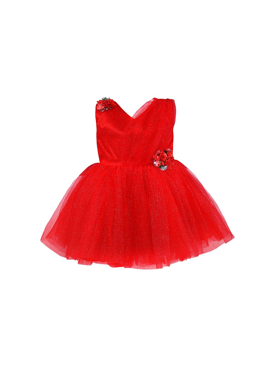 

Wish Karo Red Net Dress