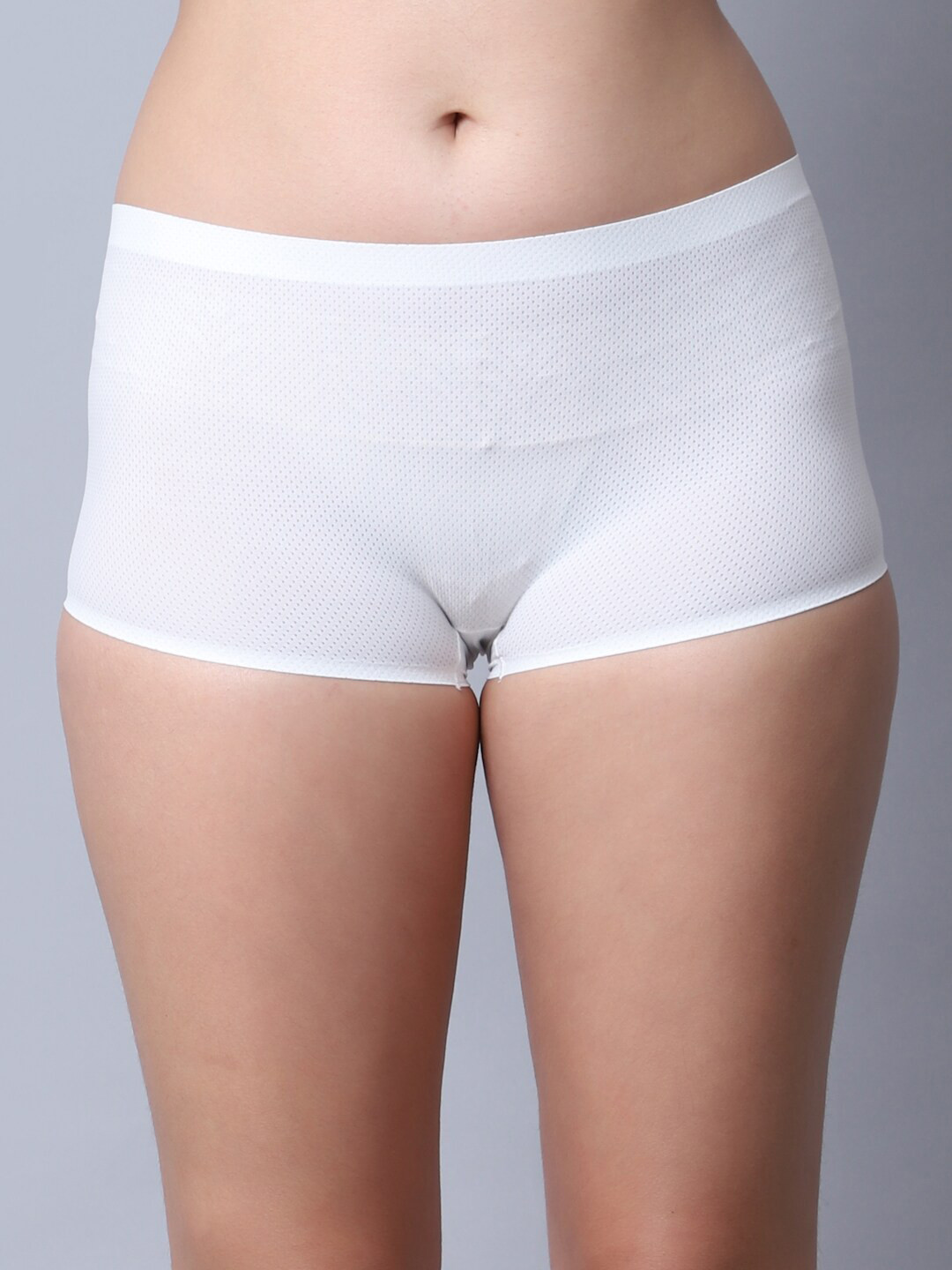 

EROTISSCH Women White Solid Seamless Boy-Shorts Briefs