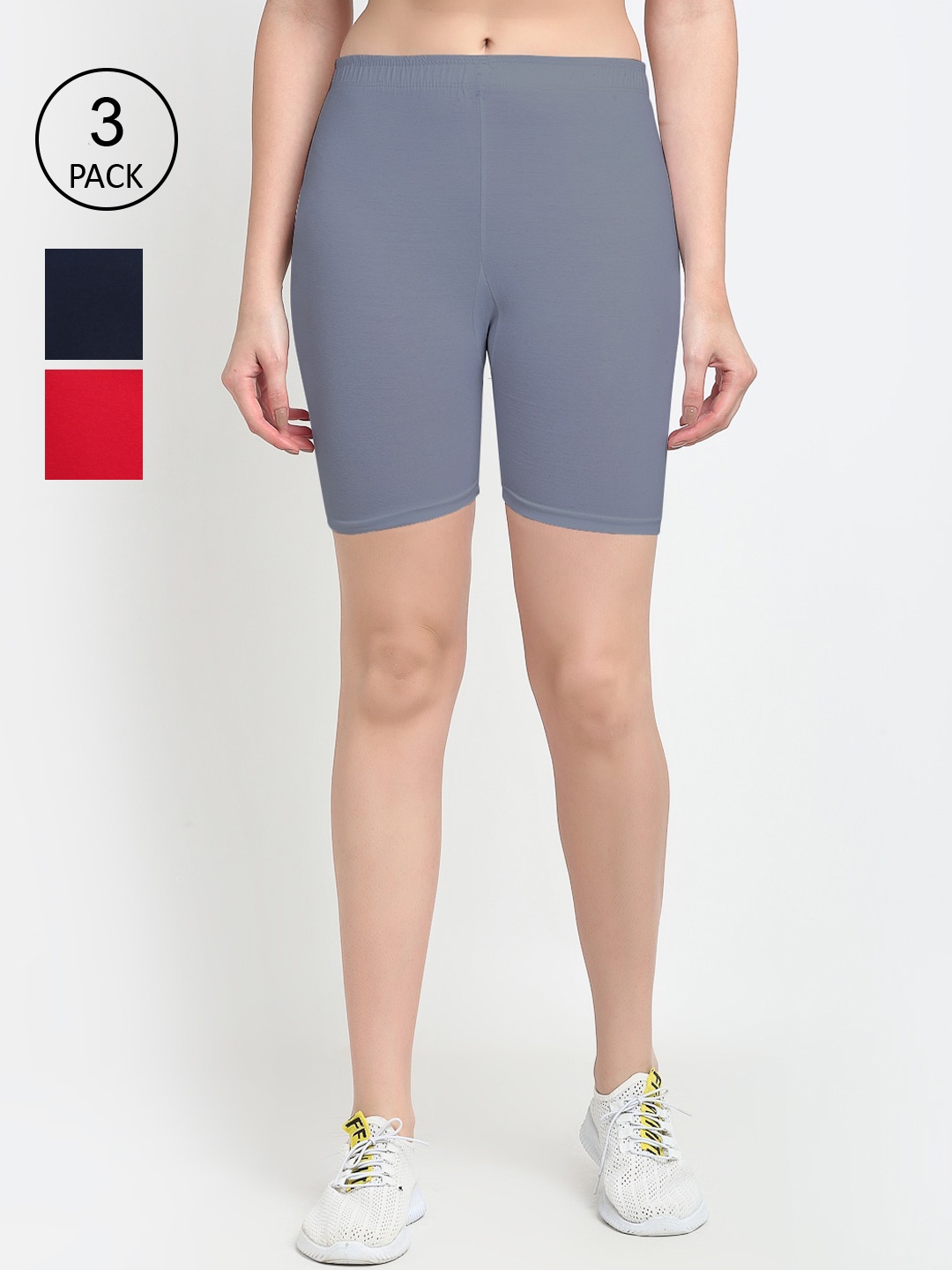 GRACIT Women Red Cycling Sports Shorts