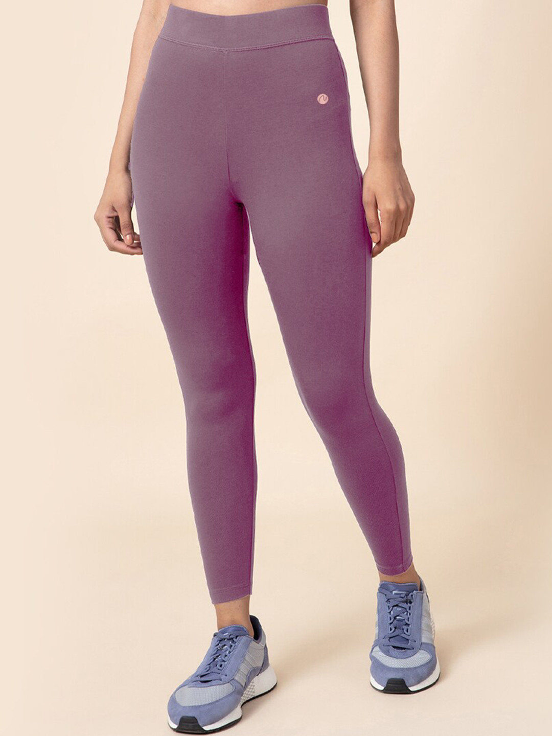 

Nykd Women Pink Solid Cotton Gym Tights