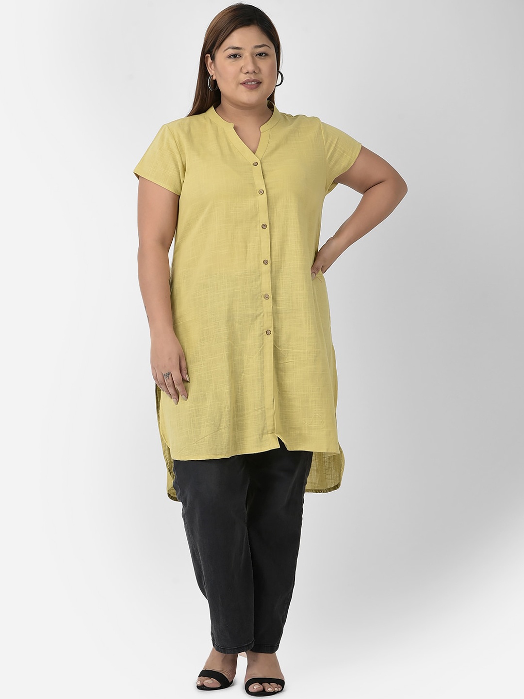 

VELDRESS Women Plus size Beige Kurta