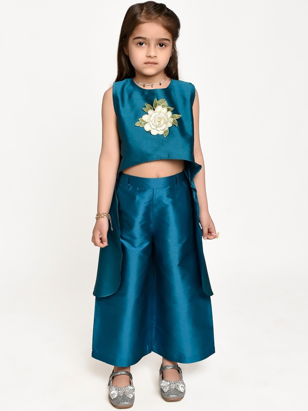 

Jelly Jones Girls Turquoise Blue Top with Palazzos