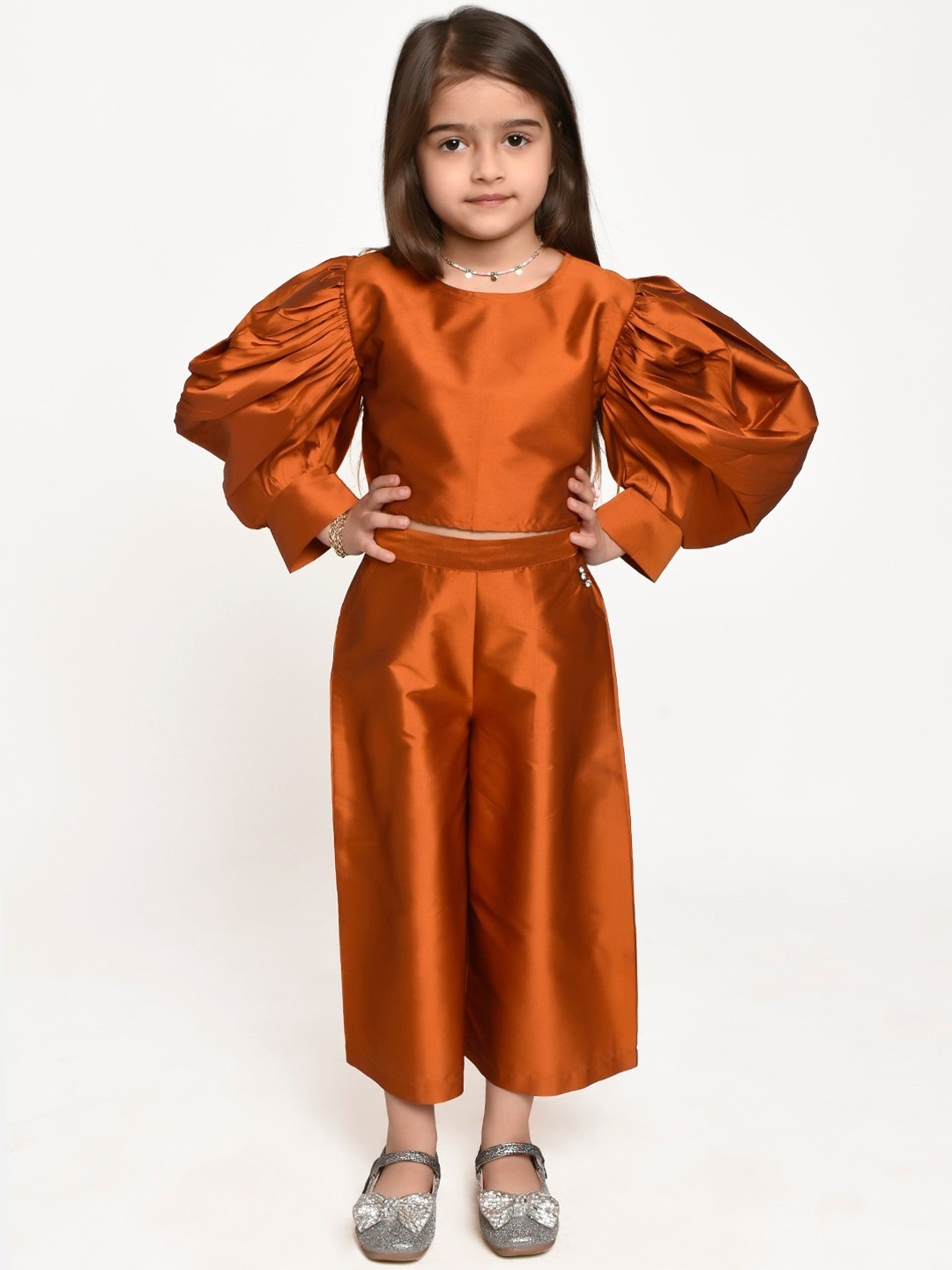 

Jelly Jones Girls Brown Top with Palazzos