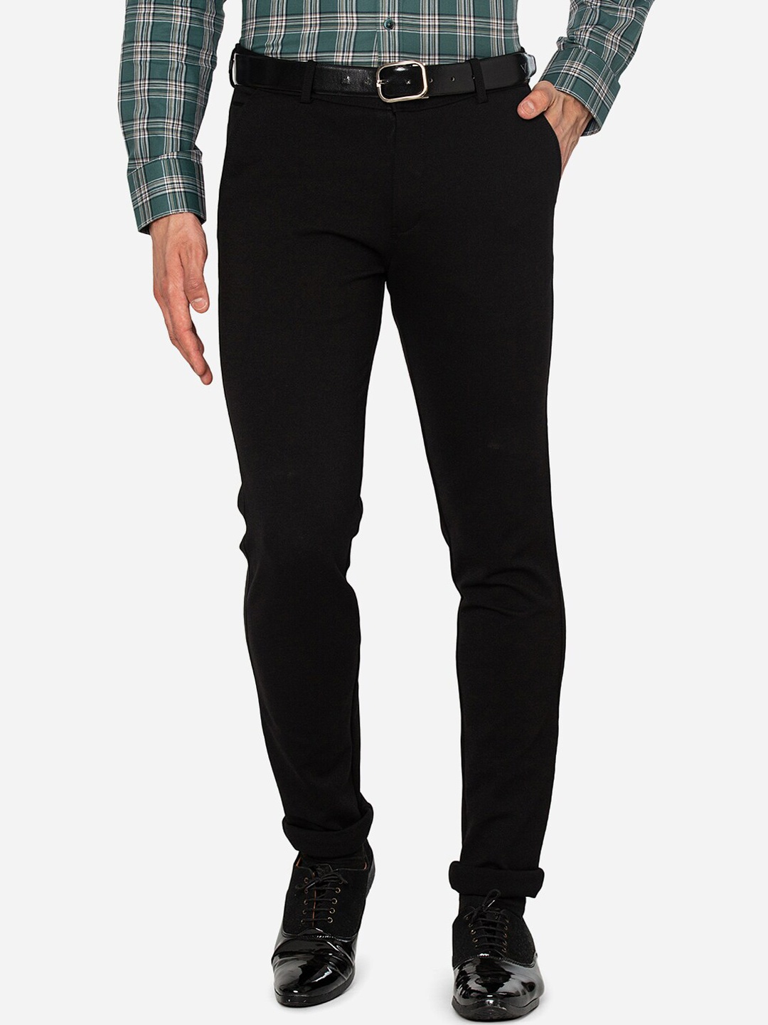 

JB STUDIO Men Black Slim Fit Trousers