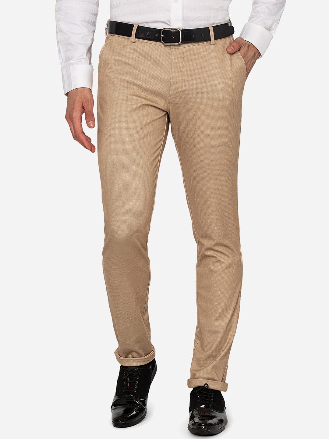 

JB STUDIO Men Beige Slim Fit Trousers