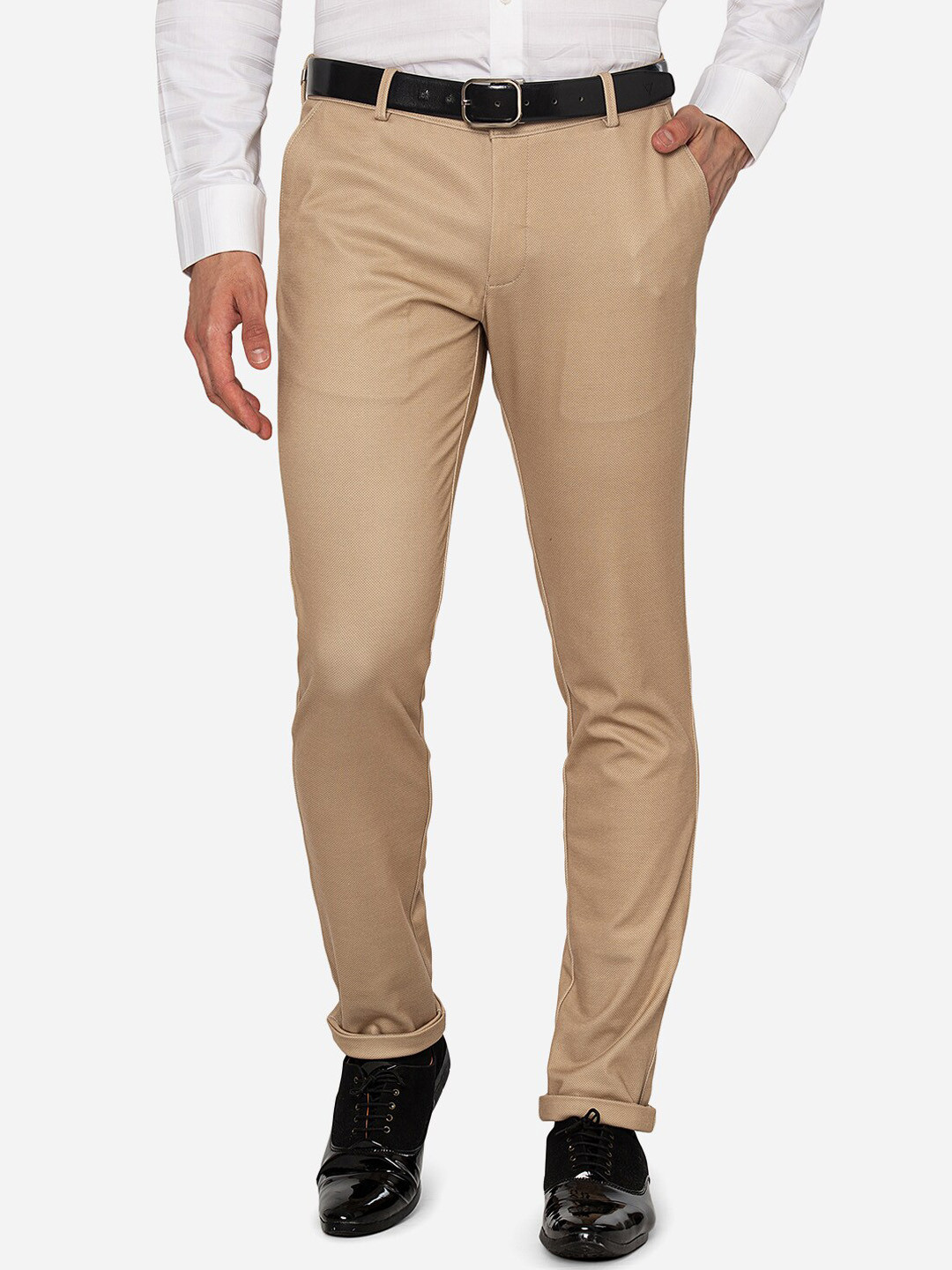 

JB STUDIO Men Beige Slim Fit Trousers