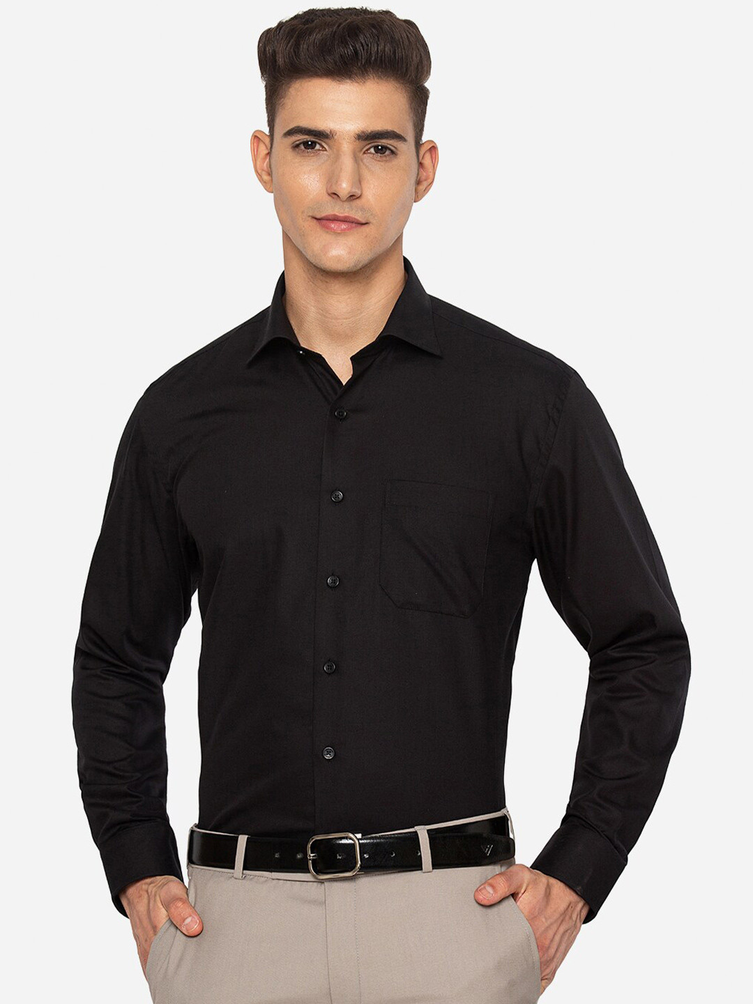 

JADE BLUE Men Black Casual Shirt