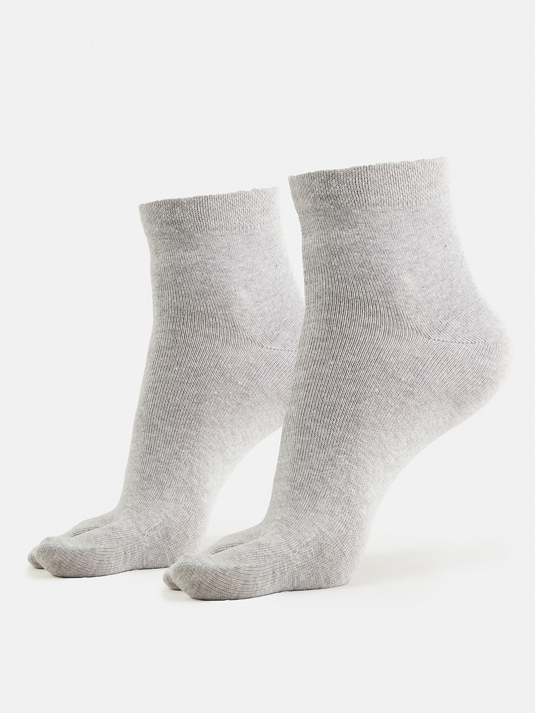 

Jockey Pack Of 2 Compact Cotton Stretch Toe Socks with StayFresh Treatment-7487, Grey melange