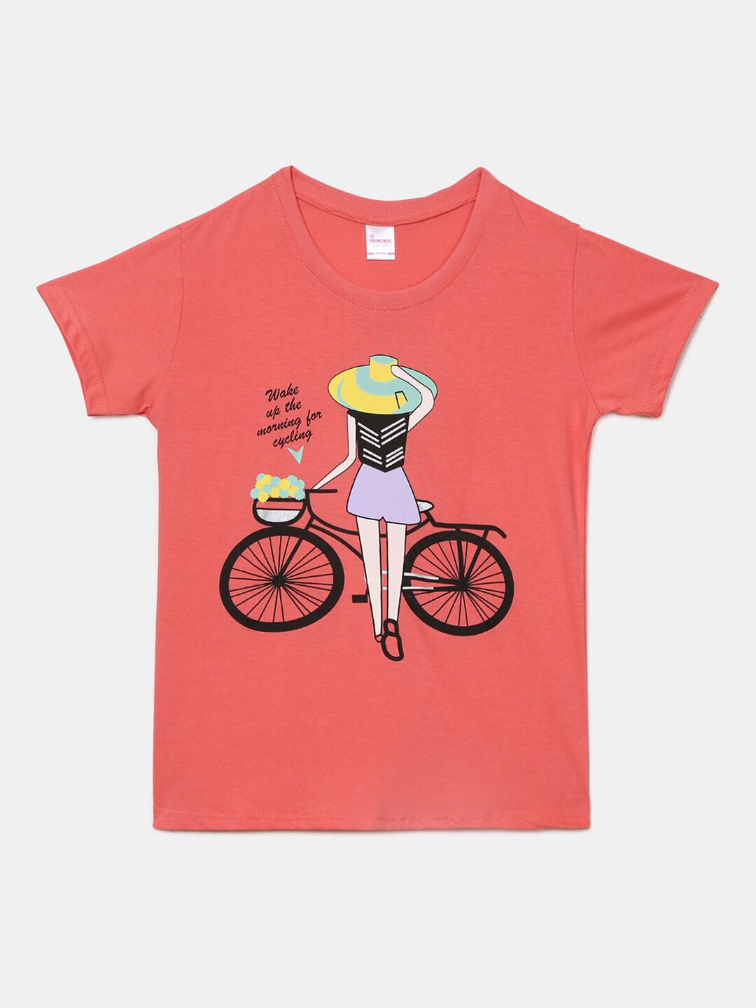 

V-Mart Girls Coral Graphic Printed T-shirt