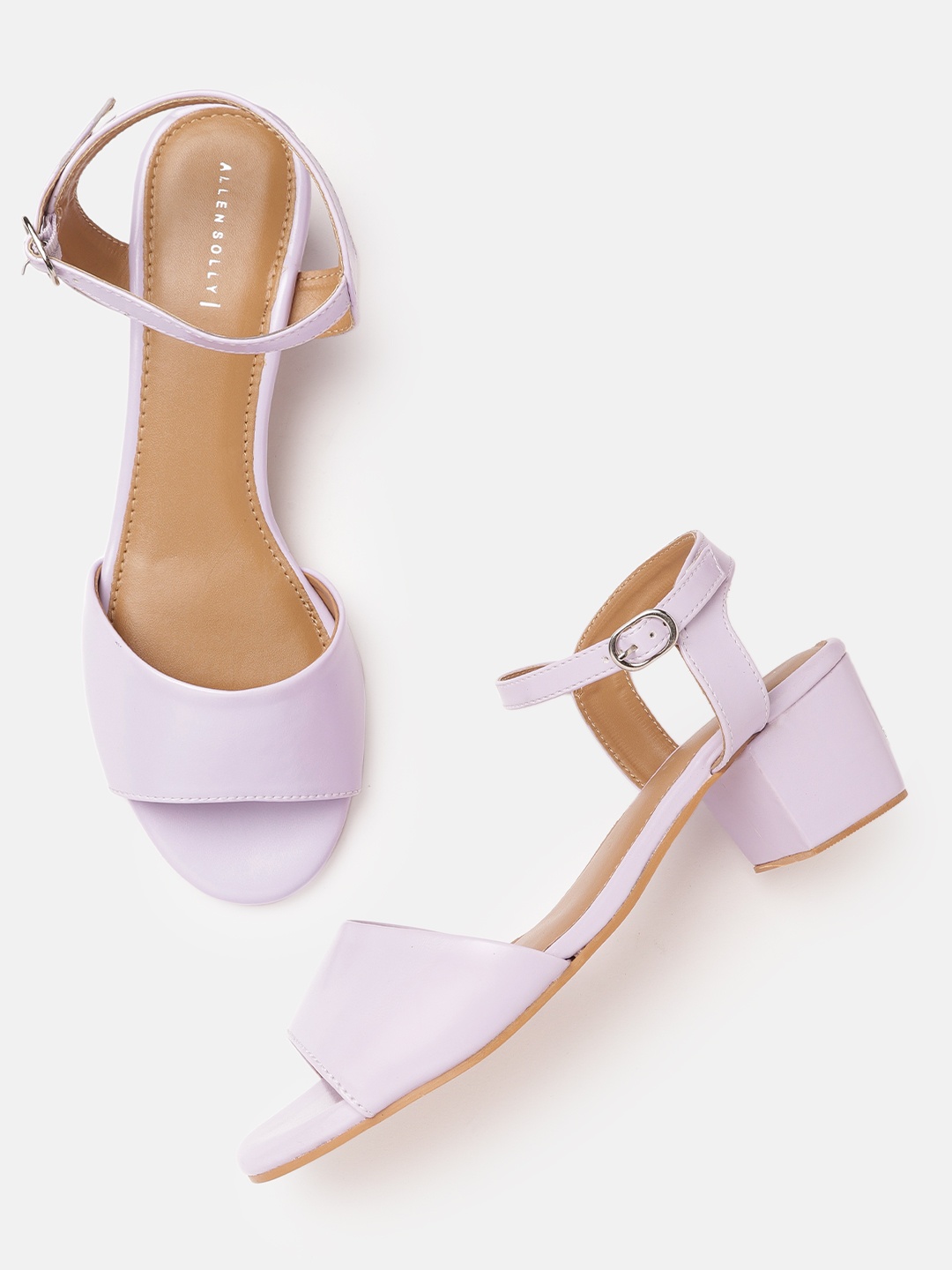 

Allen Solly Women Lavender Solid Block Heels