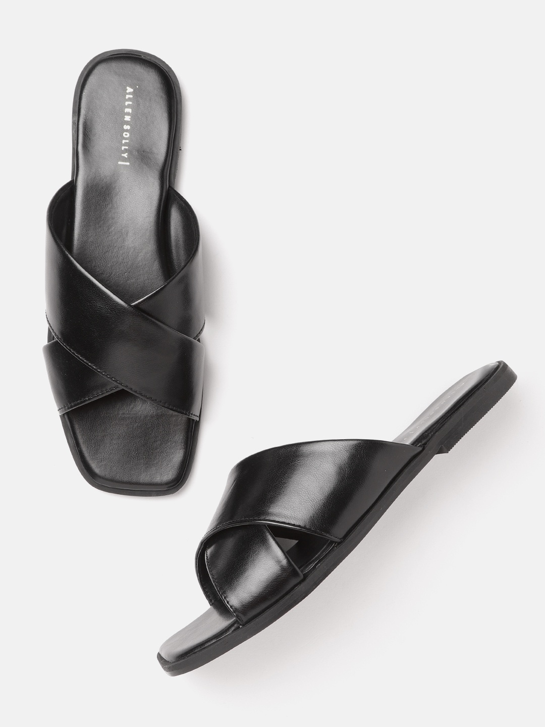 

Allen Solly Women Black Solid Strappy Open Toe Flats