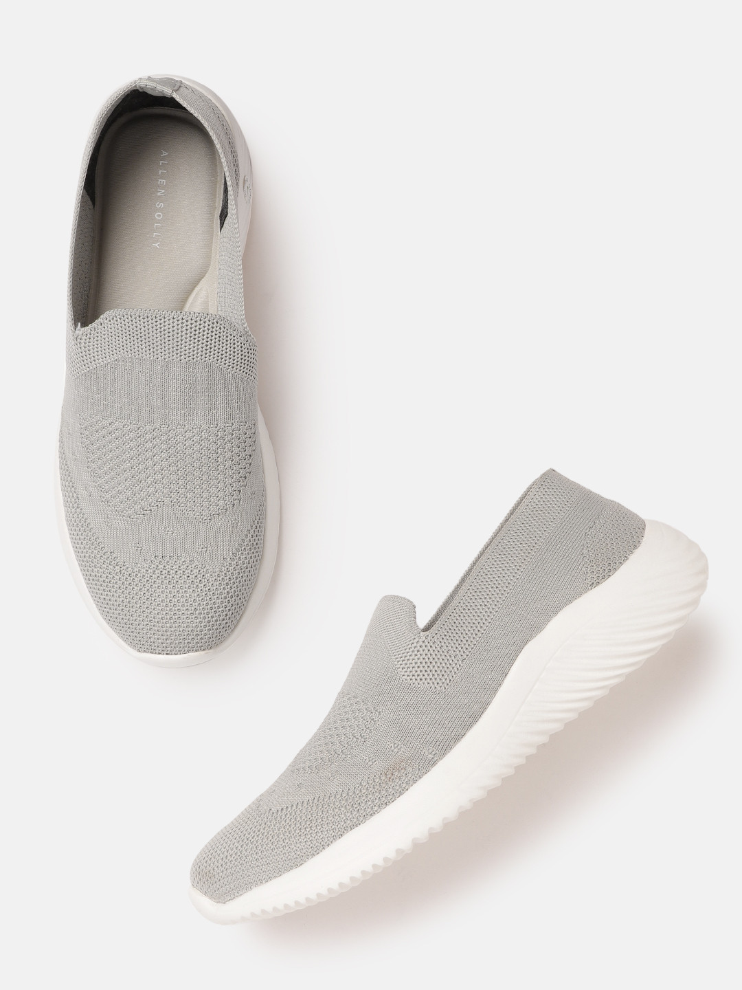 

Allen Solly Women Grey Woven Design Slip-On Sneakers