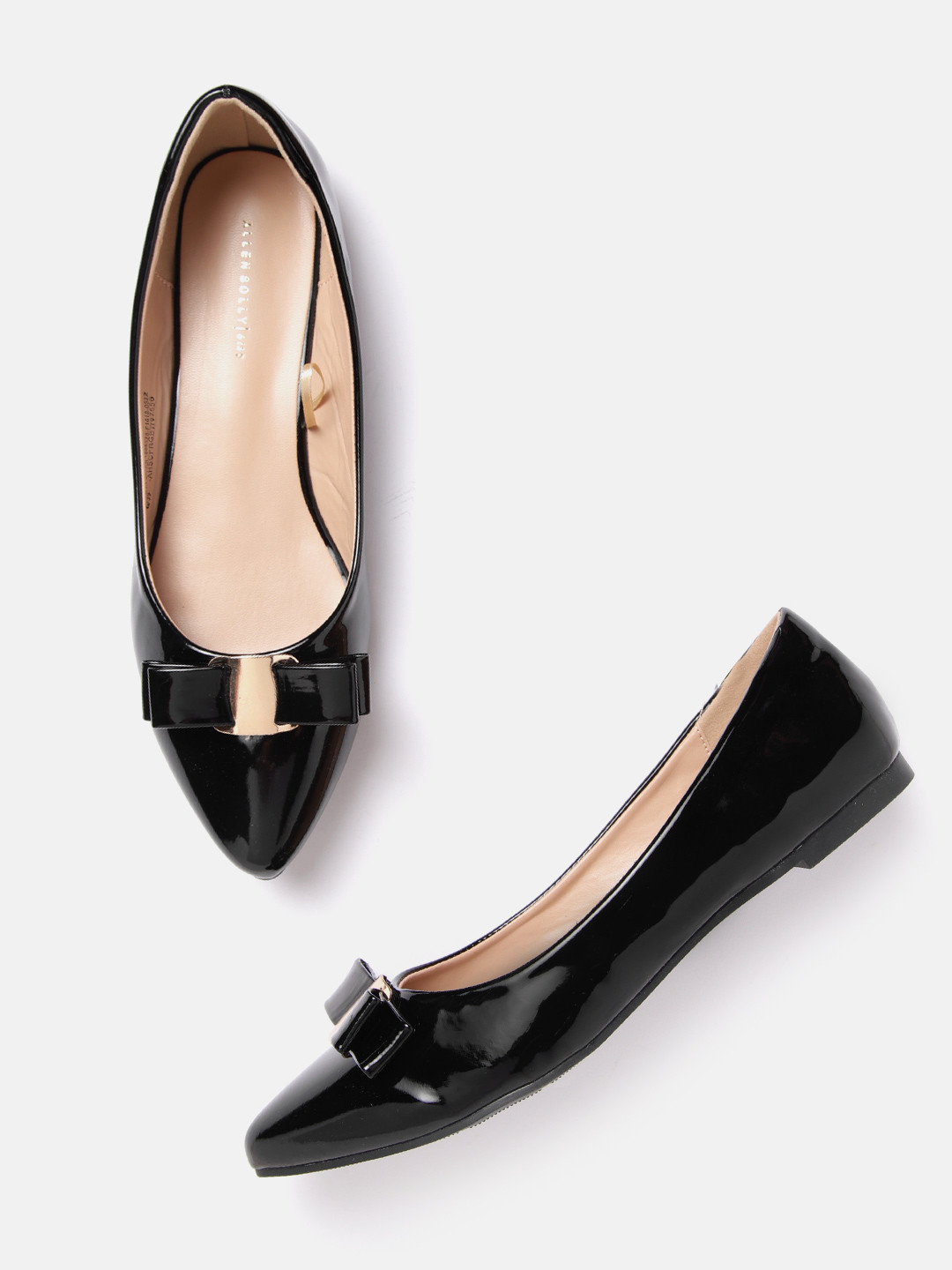 

Allen Solly Women Black Ballerinas with Bow Detail