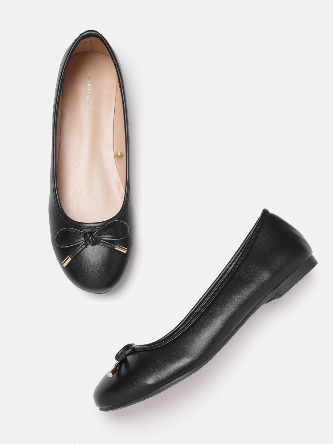 

Allen Solly Women Black Solid Round Toe Ballerinas with Bows
