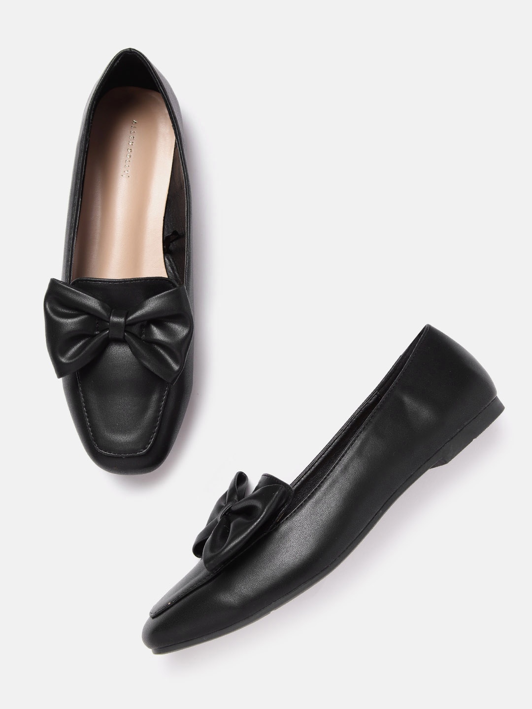 

Allen Solly Women Black Ballerinas with Bow Detail