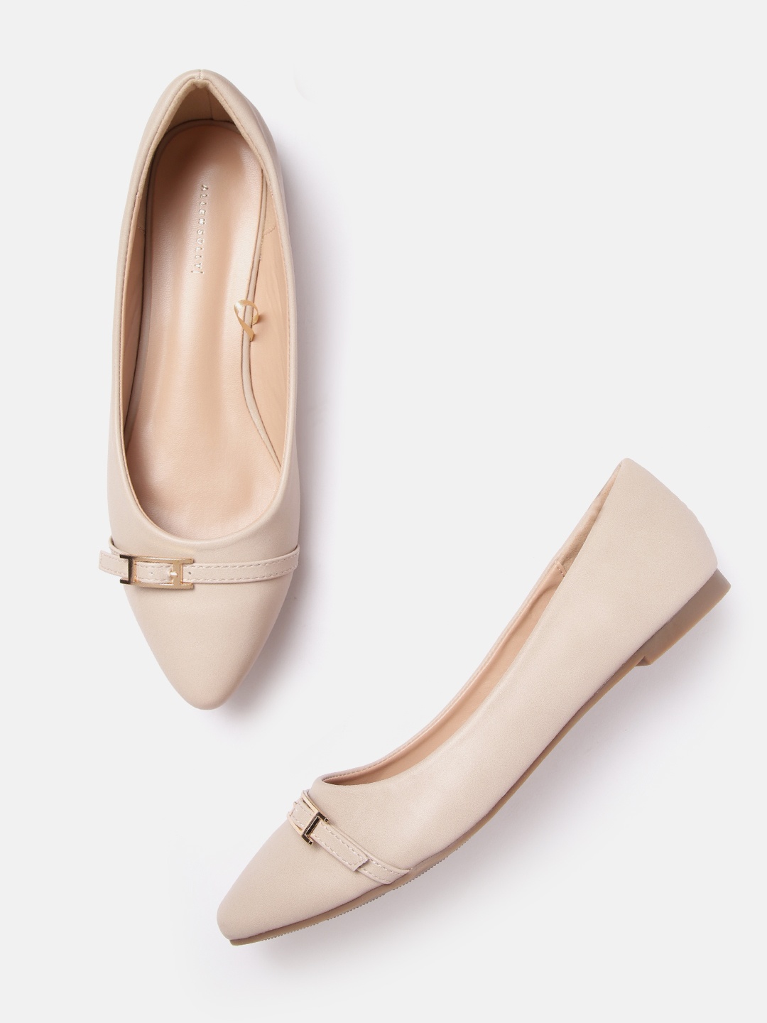 

Allen Solly Women Nude-Coloured Ballerinas with Buckle Detail