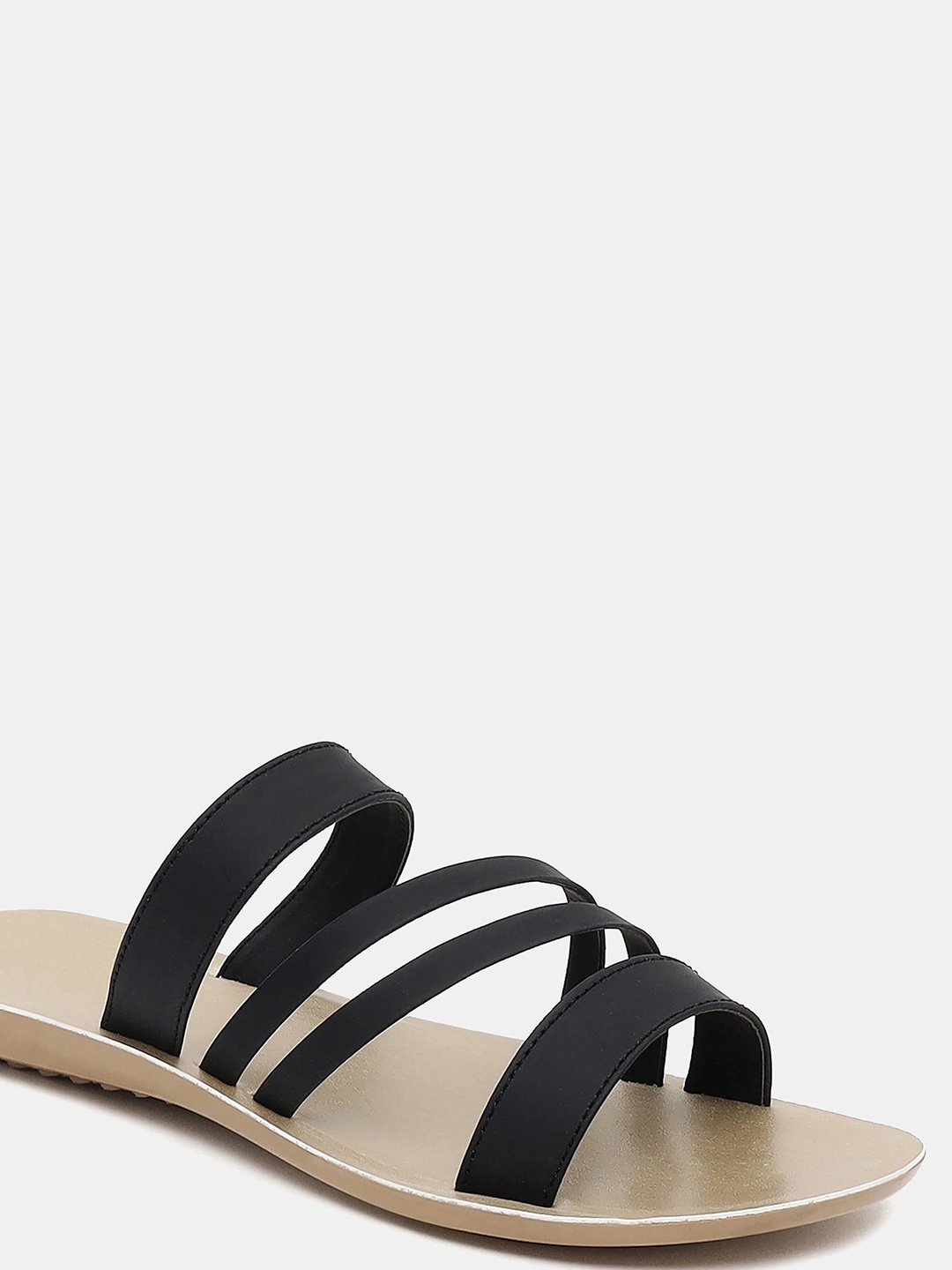 

AURELIA Women Black Open Toe Flats