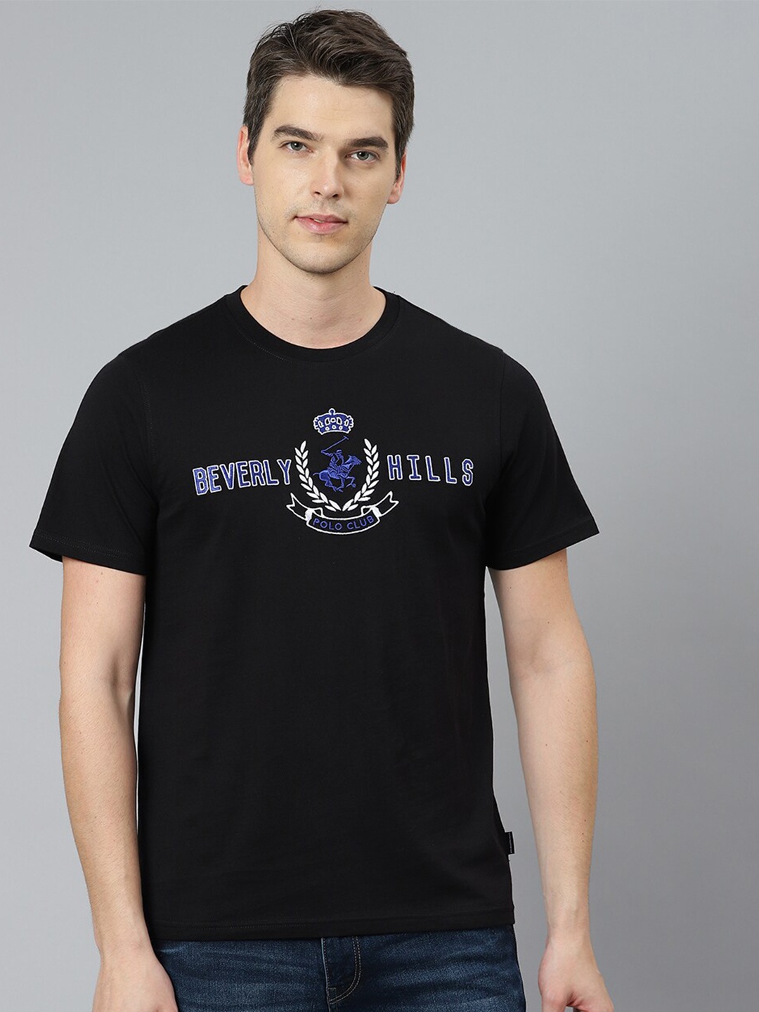 

Beverly Hills Polo Club Men Black Typography Printed T-shirt