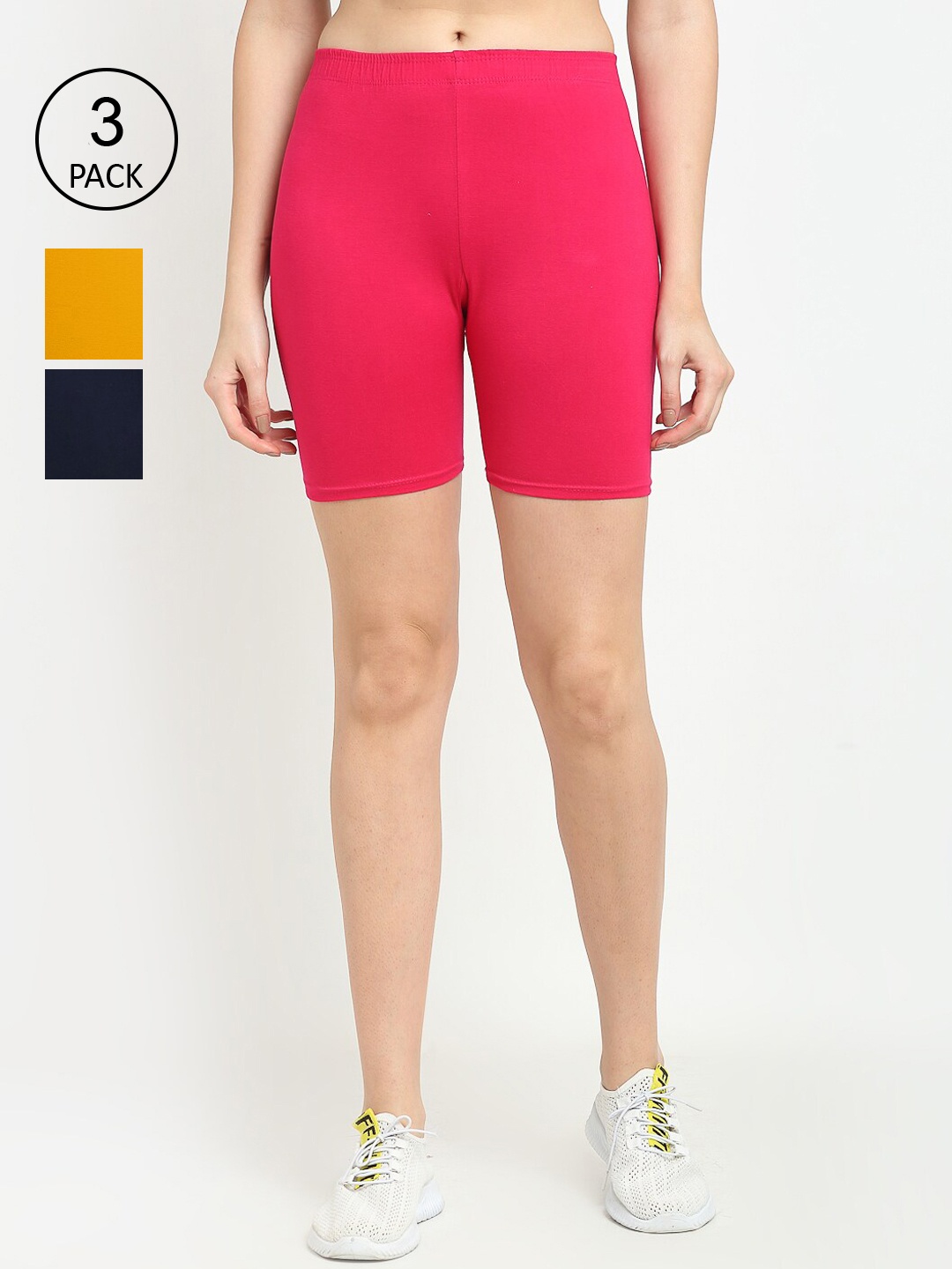 

GRACIT Women Pink Cycling Sports Shorts
