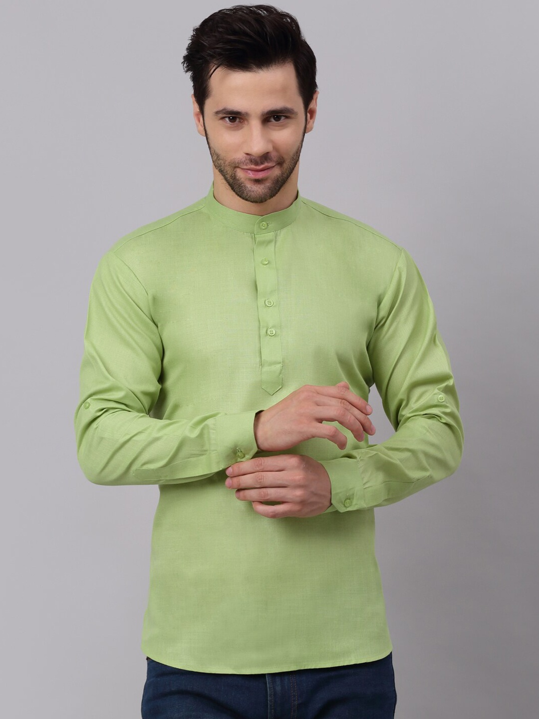 

NEUDIS Men Green Handloom Kurta