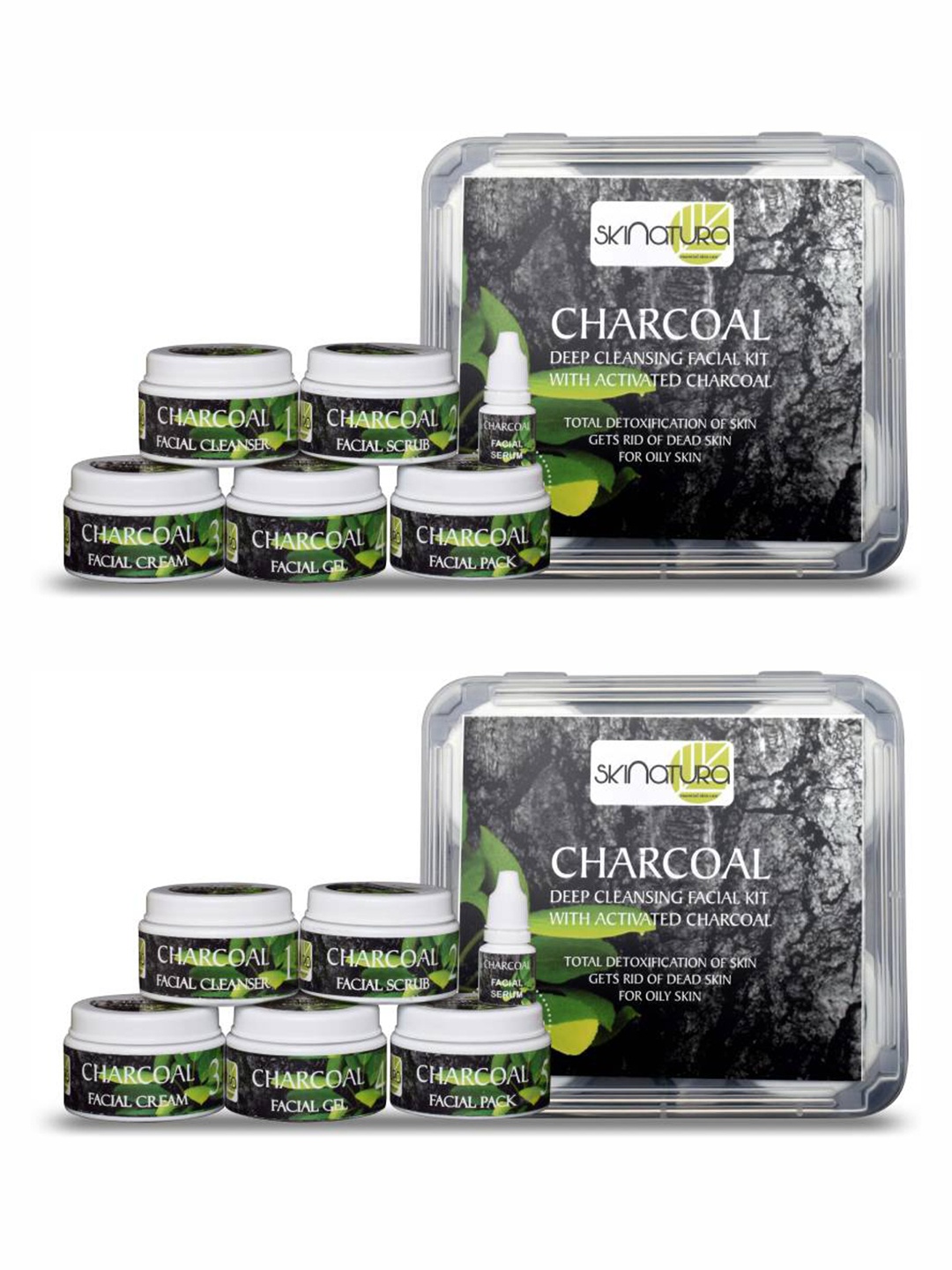 

Skinatura Adults Set Of 2 Charcoal Deep Cleansing Professional Facial Kit 620gm