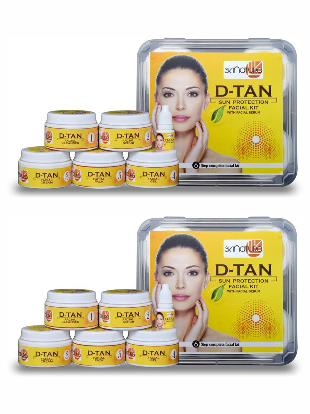 

Skinatura Set Of 2 D-Tan Sun Protection Facial Kit 620gm, Yellow