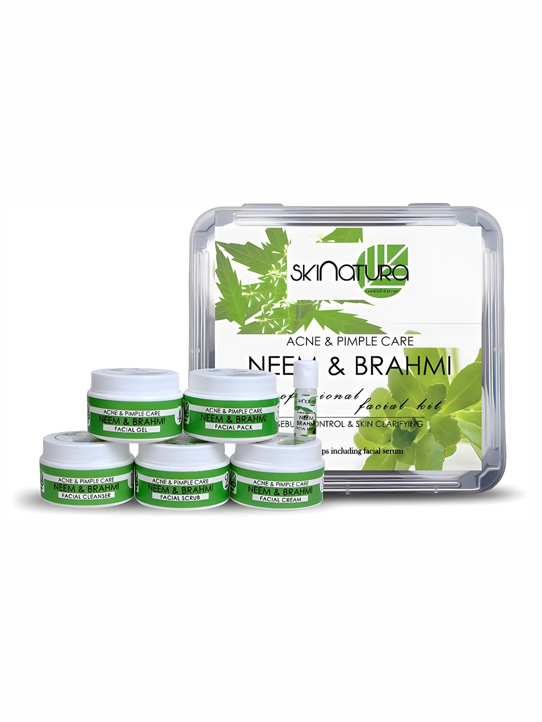 

Skinatura Adults Set Of 2 Neem & Brahmi Professional Facial Kit 310 gm each, Green