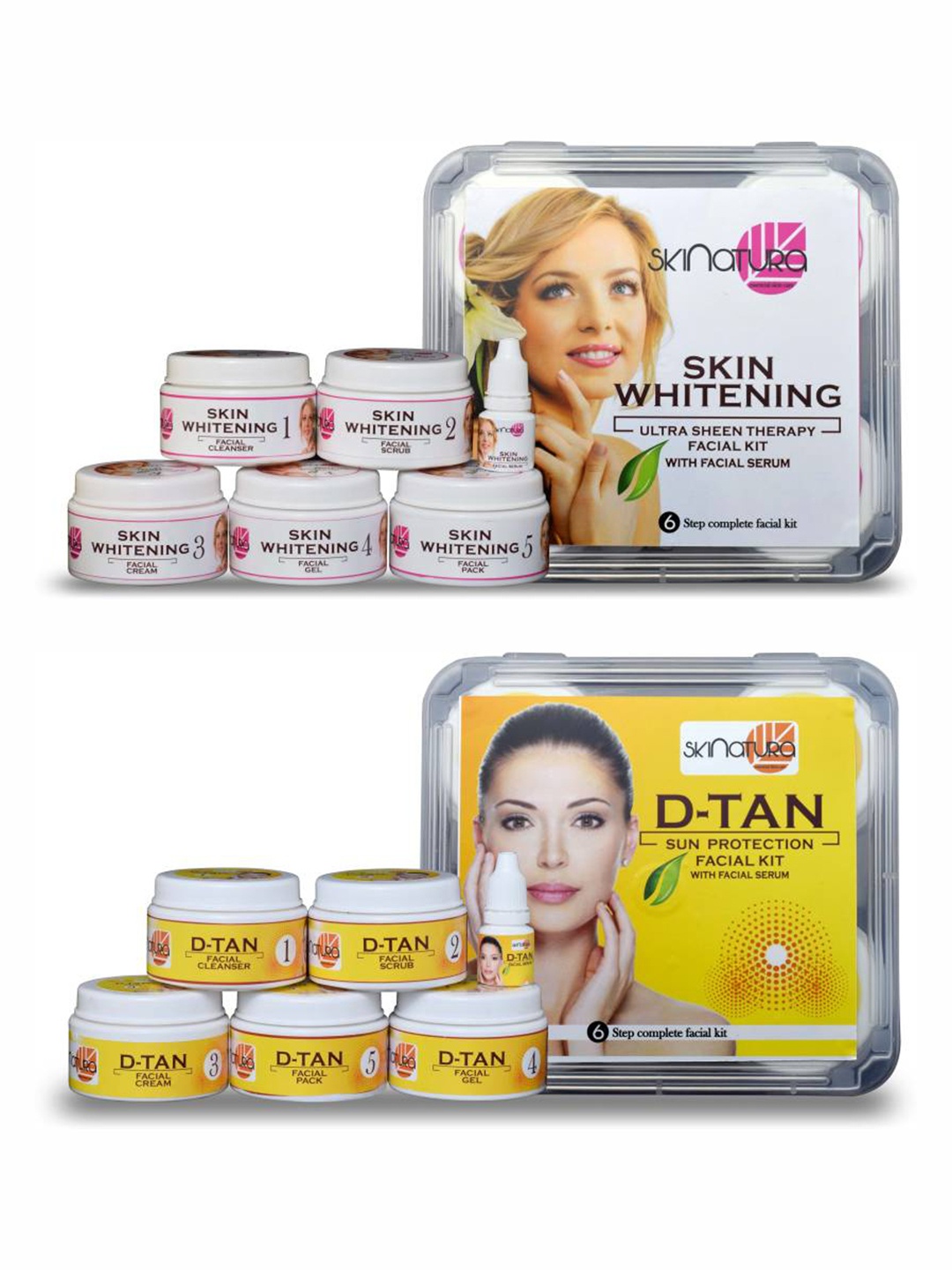 

Skinatura Adults Set Of 2 Skin Whitening + Anti-Tan Professional Facial Kit 620gm, White