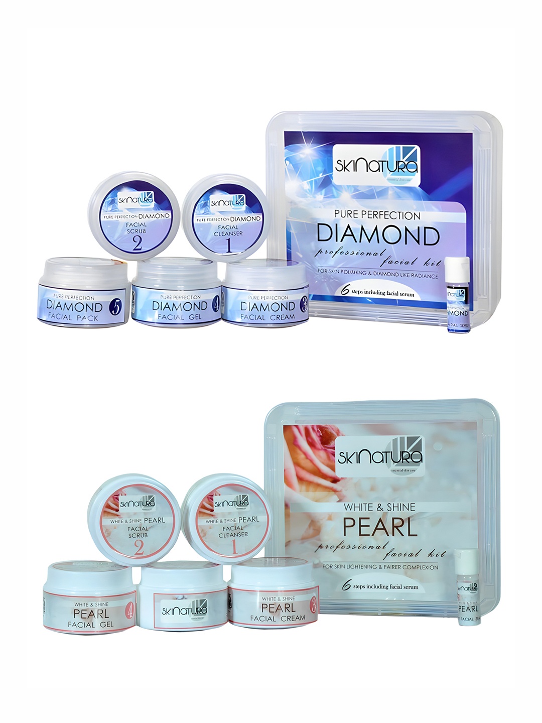 

Skinatura Set of Diamond + Pearl Professional Facial Kit - 310 g Each, White