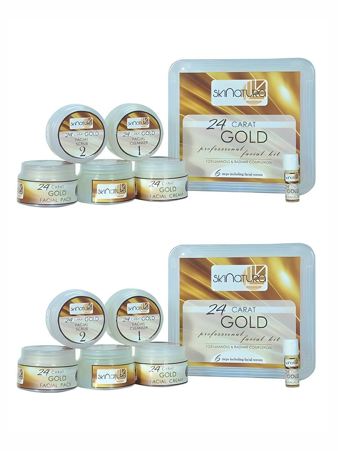 

Skinatura Set of 2 24 Carat Gold Professional Facial Kit - 310 g Each, White