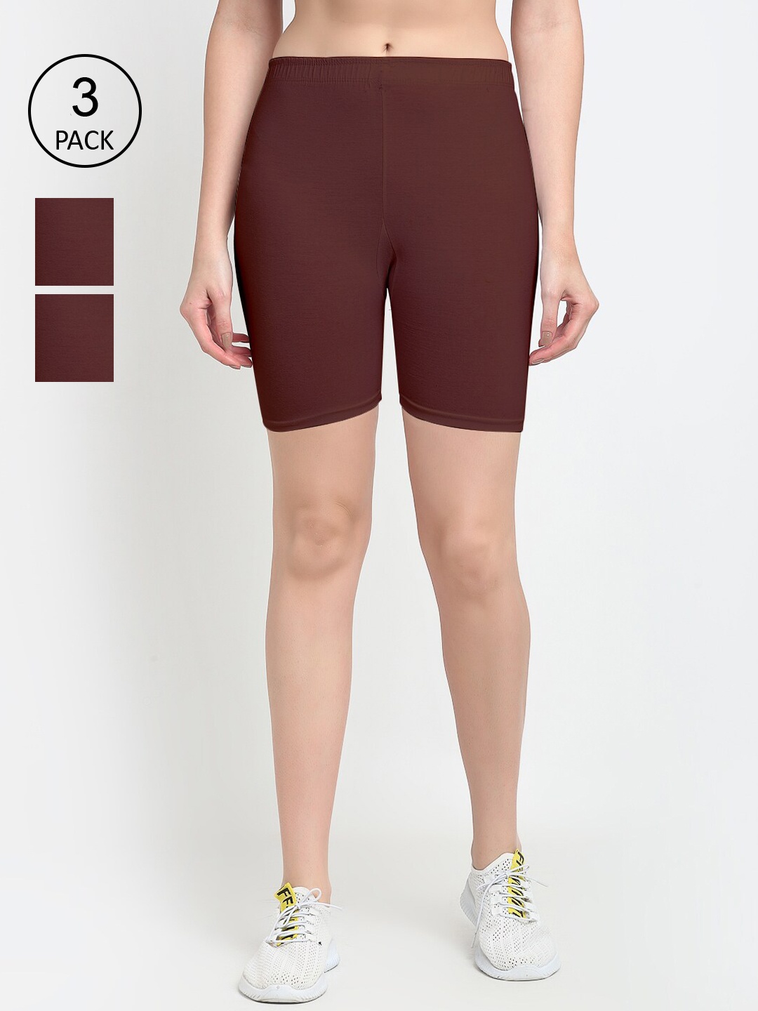 

GRACIT Women Brown Cycling Sports Shorts