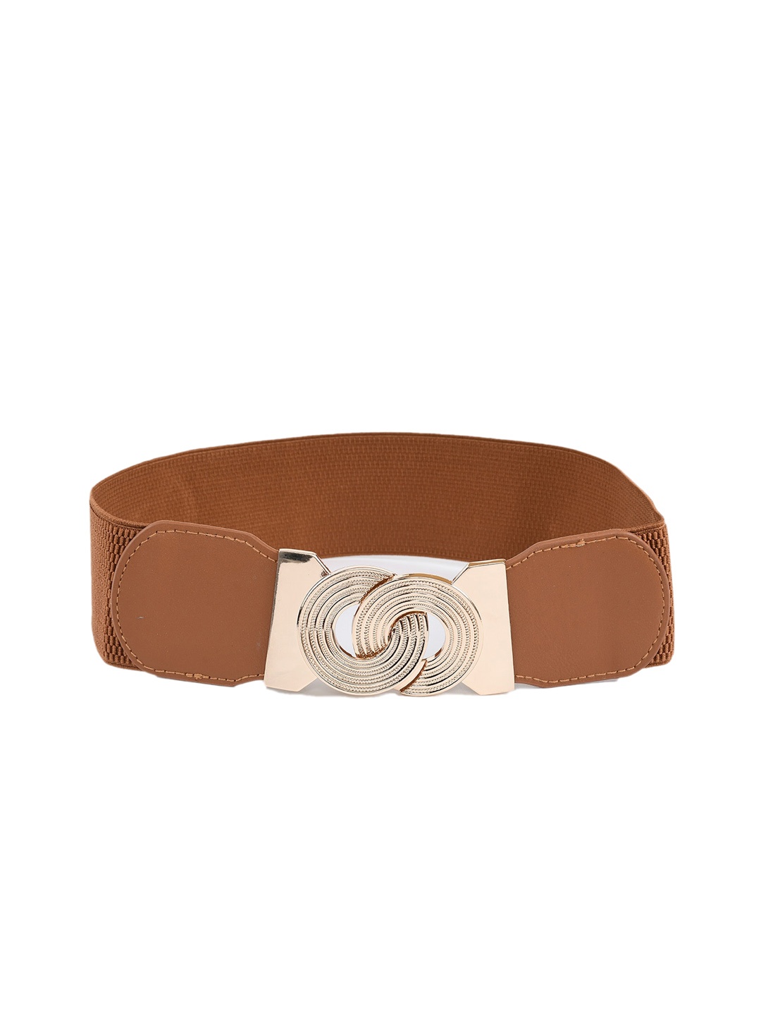 

WINSOME DEAL Women Tan Stretchable Elastic Dress Belt