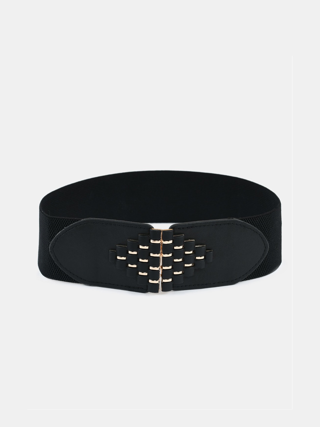 

WINSOME DEAL Women Black Stretchable Elastic Dress Belt