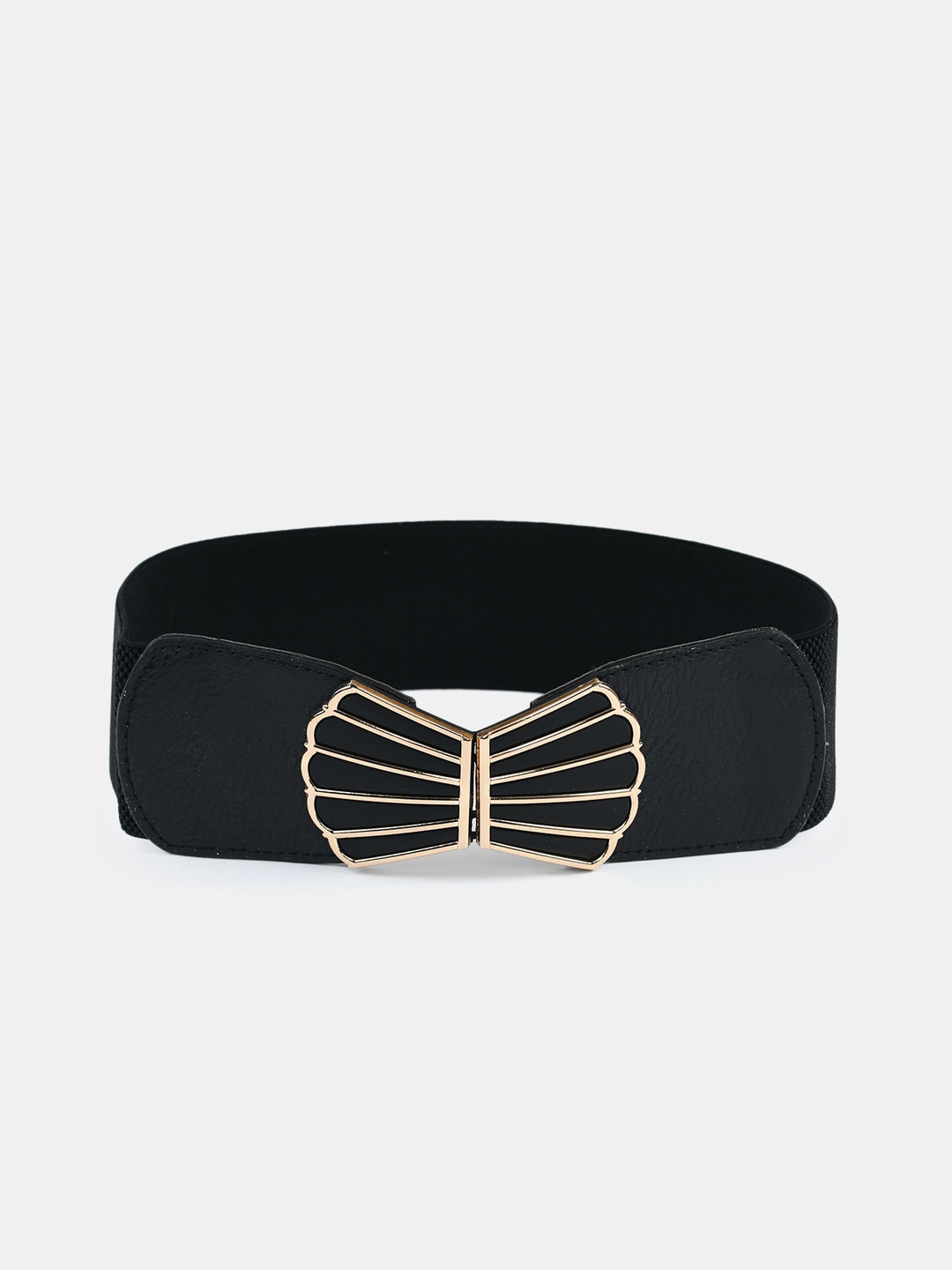 

WINSOME DEAL Women Black Stretchable Elastic Dress Belt