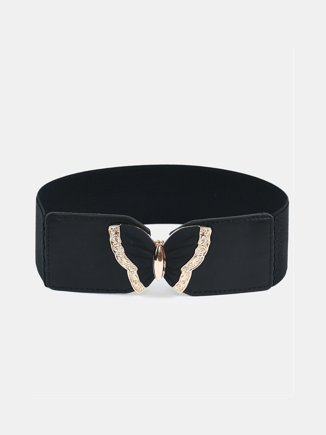 

WINSOME DEAL Women Black Stretchable Elastic Dress Belt