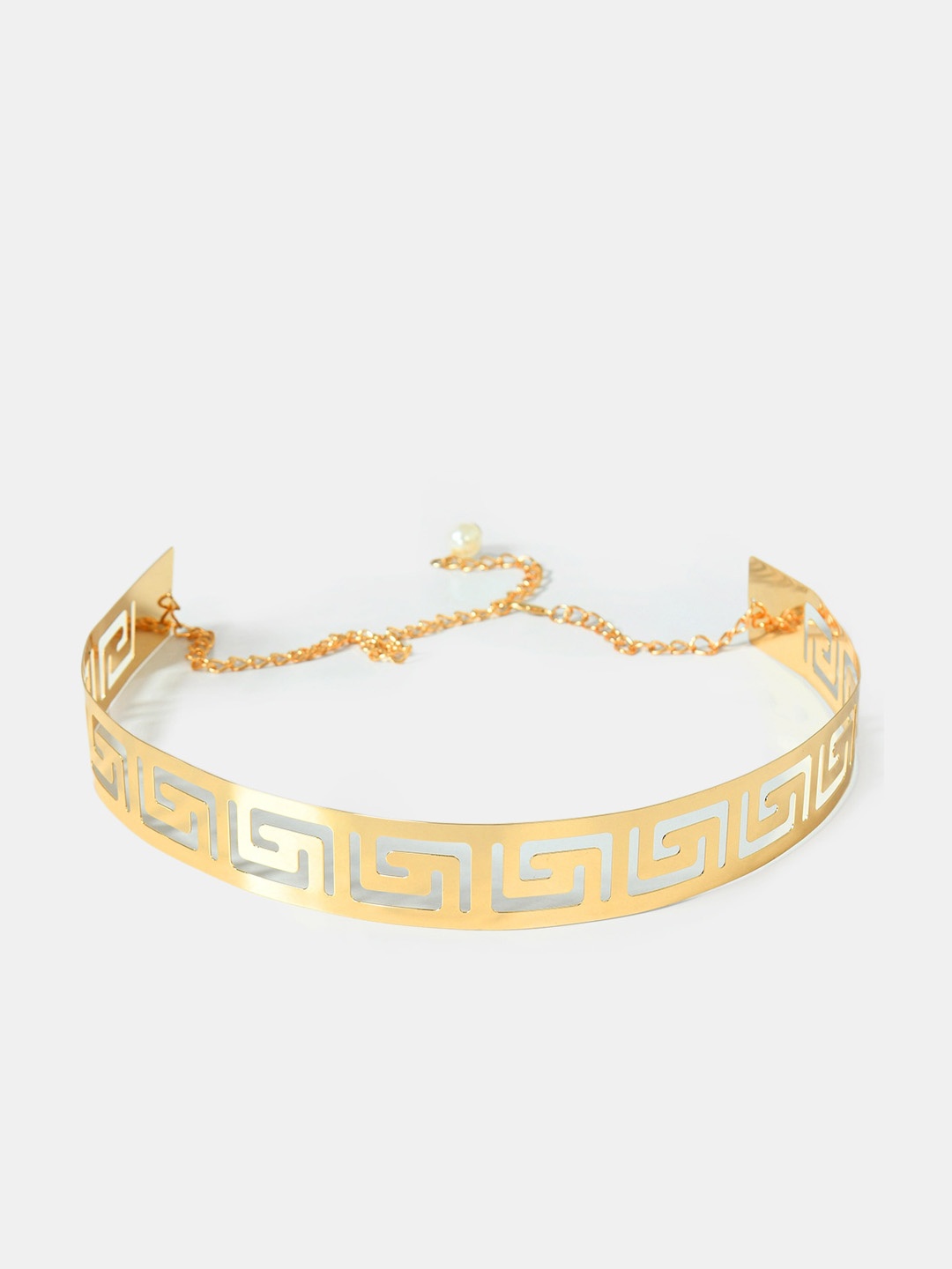 

WINSOME DEAL Women Gold-Toned Textured Belt