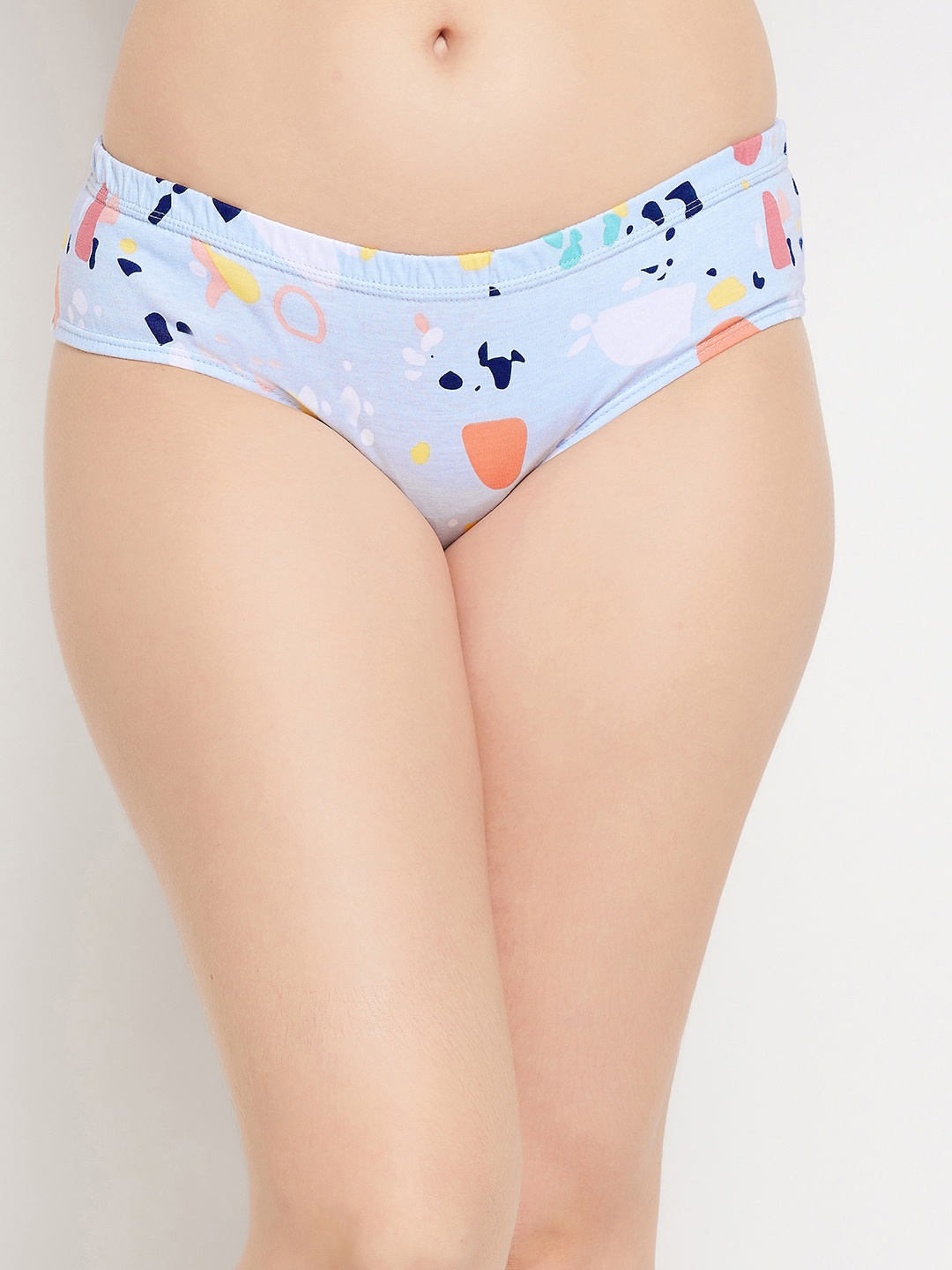 

Clovia Women Grey Printed Cotton Hipster Briefs
