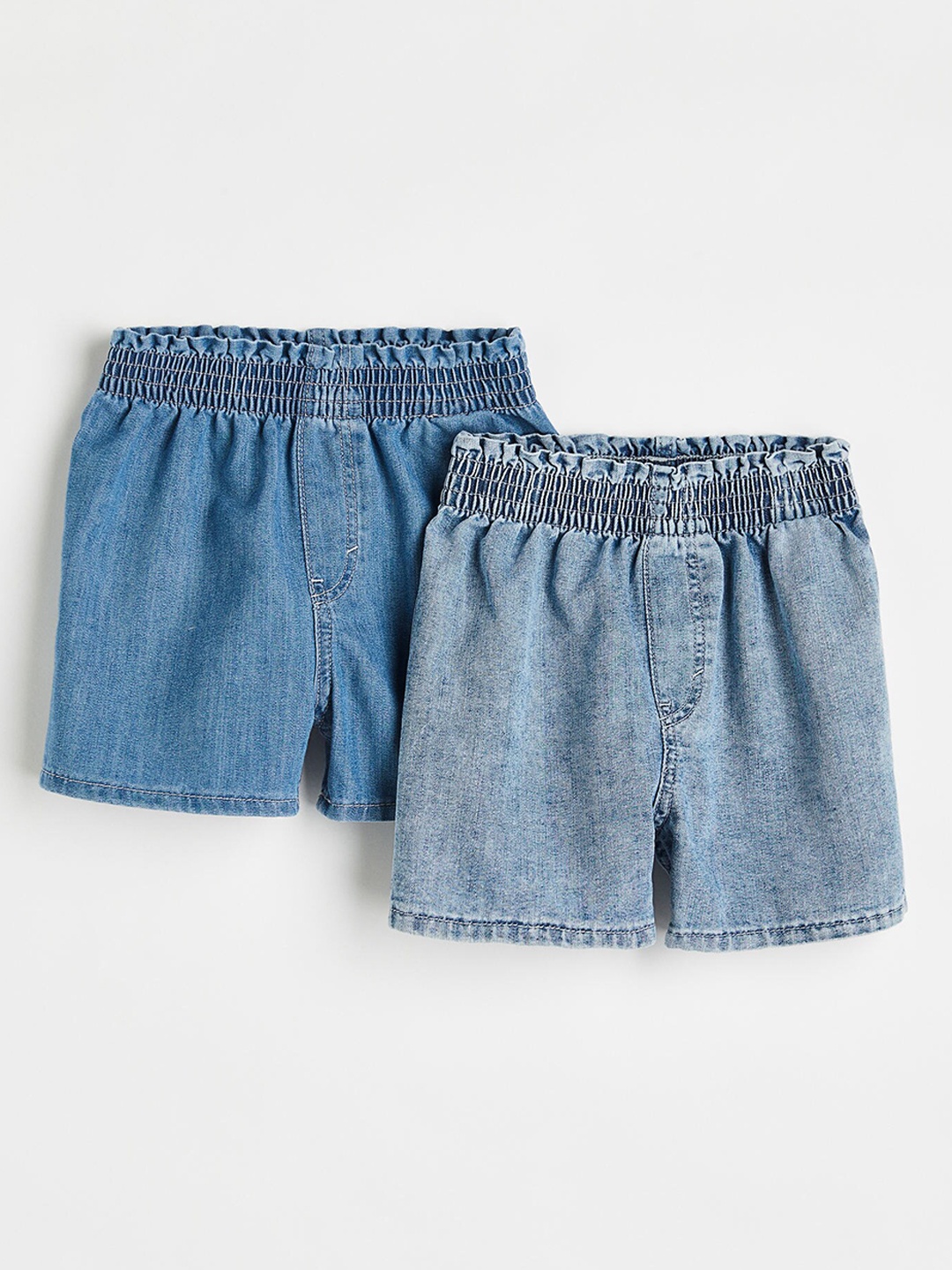

H&M Girls 2 Pack Denim Shorts, Blue